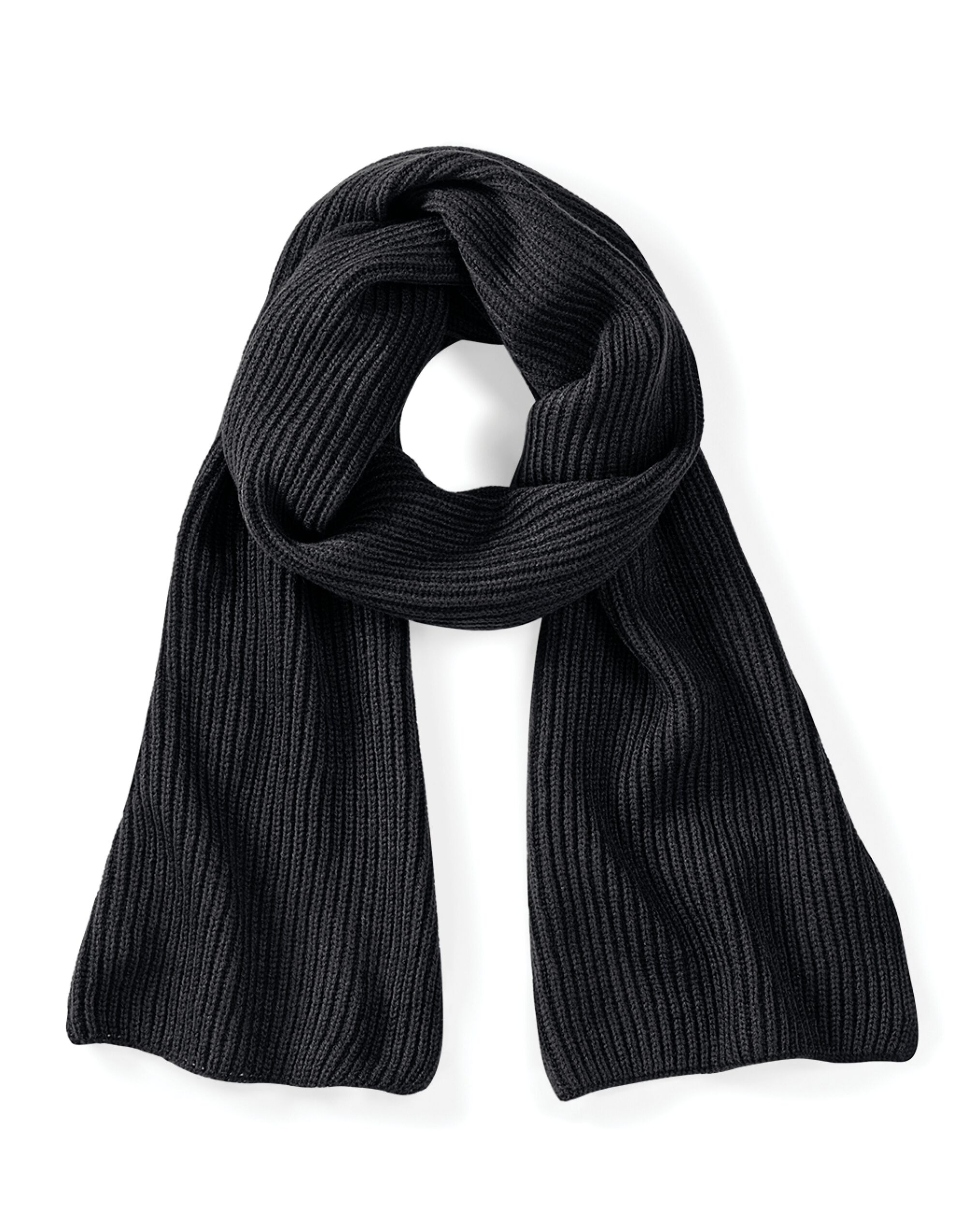 B469 Metro Knitted Scarf Black