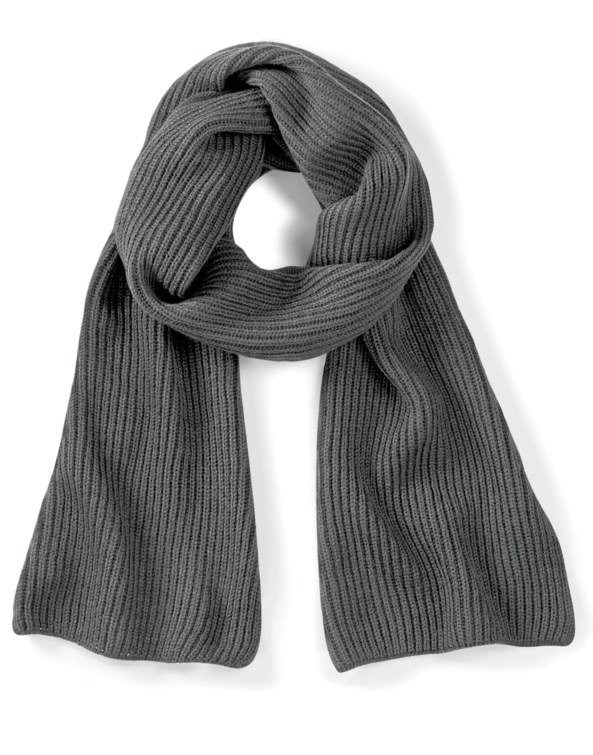 B469 Metro Knitted Scarf Smoke