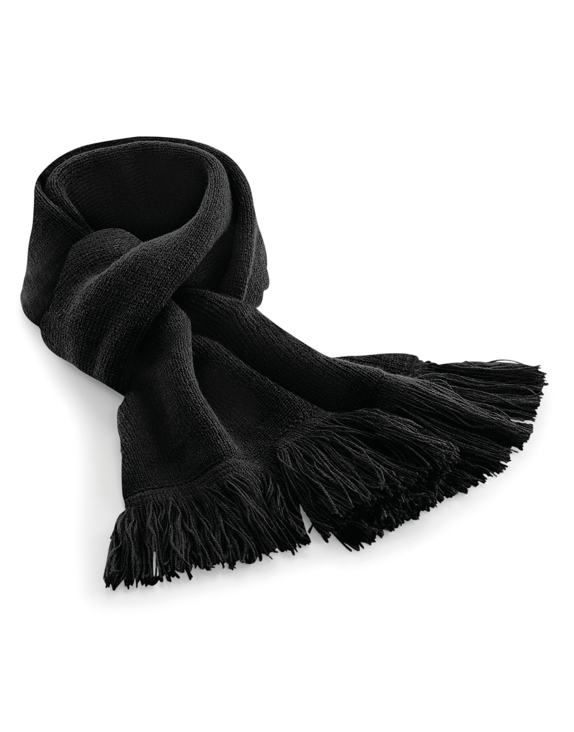 B470 Classic Knitted Scarf Black