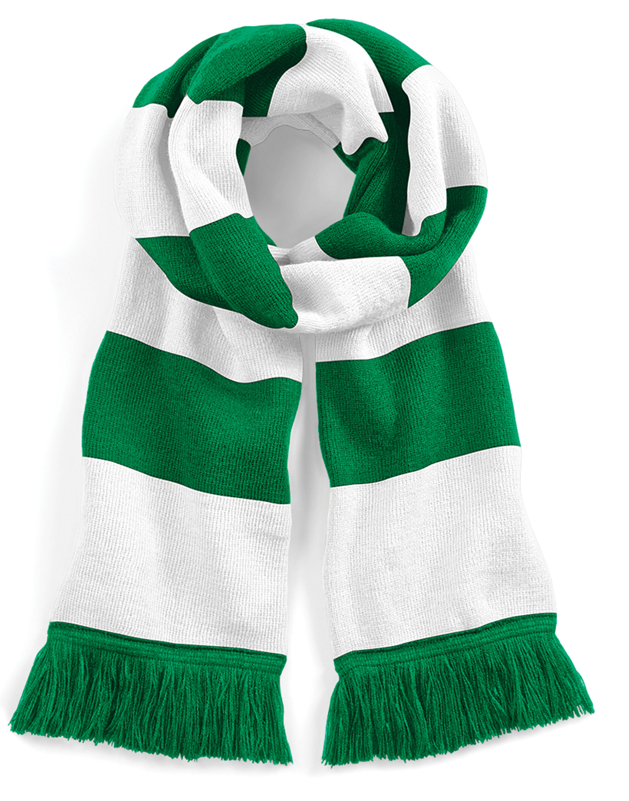 B479 Stadium Scarf Kelly Green/White