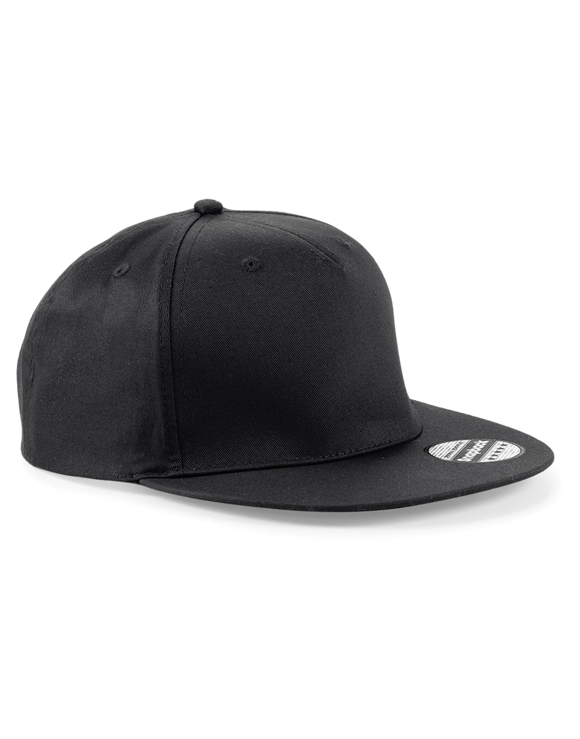 B610 5 panel Snapback Rapper Cap Black