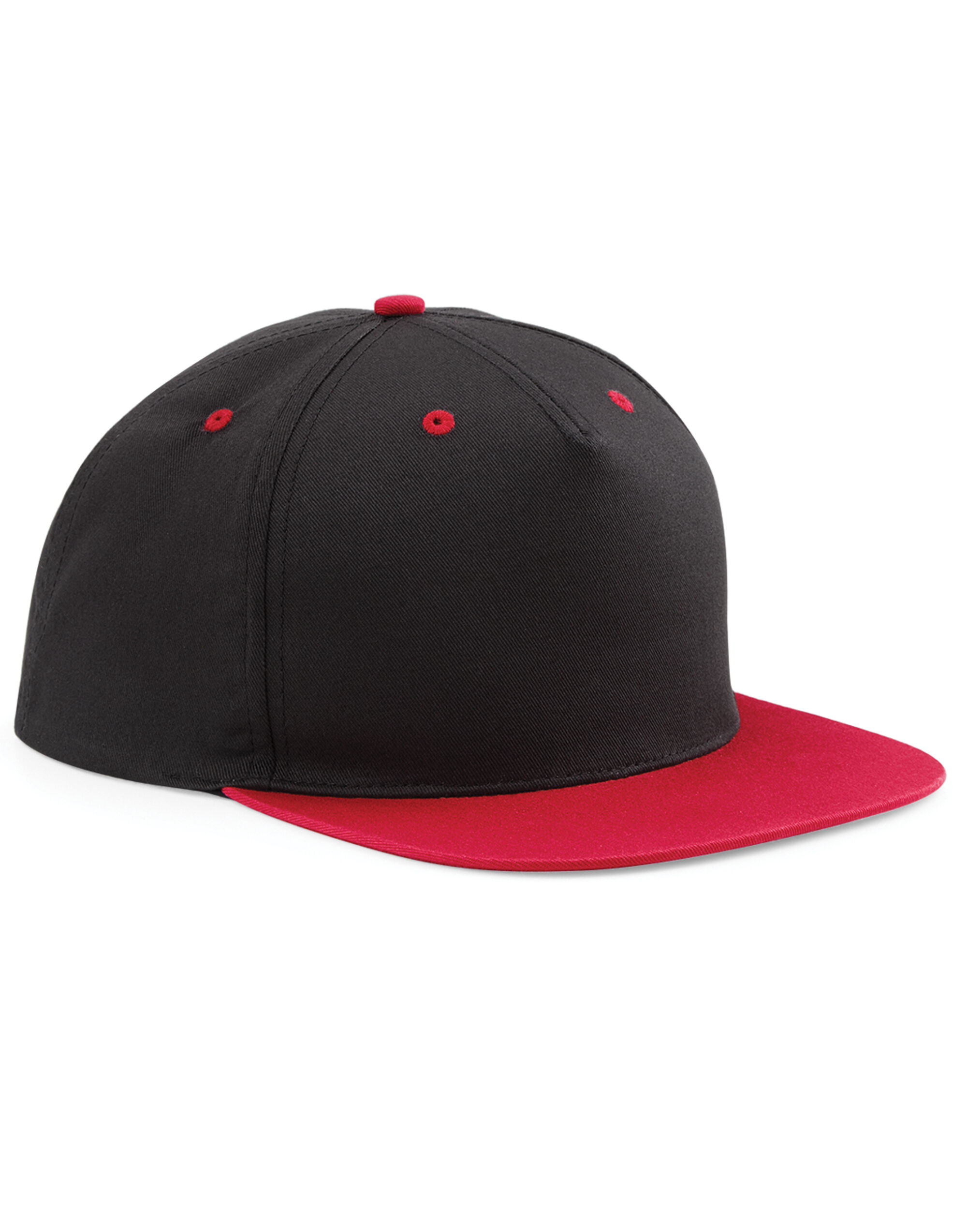 B610C 5 Panel Contrast Snapback Black/Classic Red