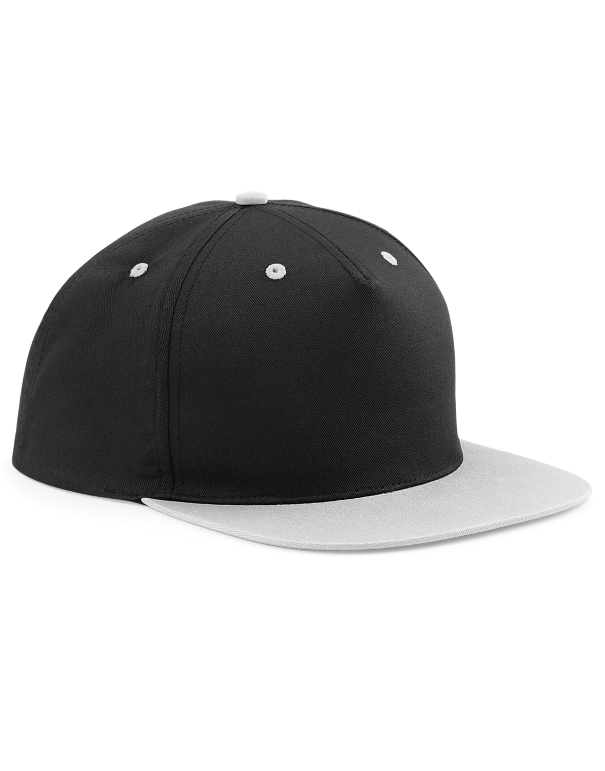 B610C 5 Panel Contrast Snapback Black/ Grey
