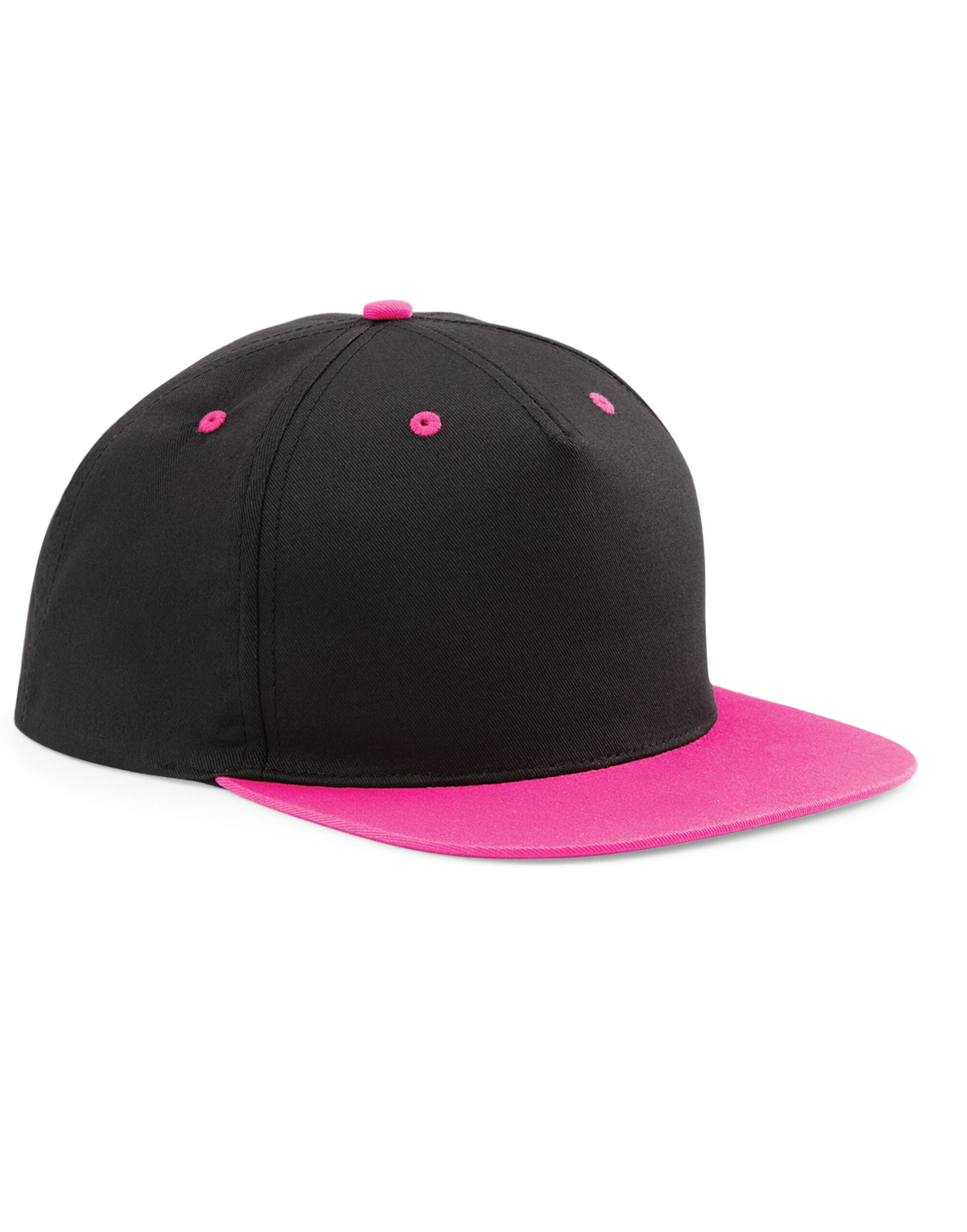 B610C 5 Panel Contrast Snapback Black/Fuchia