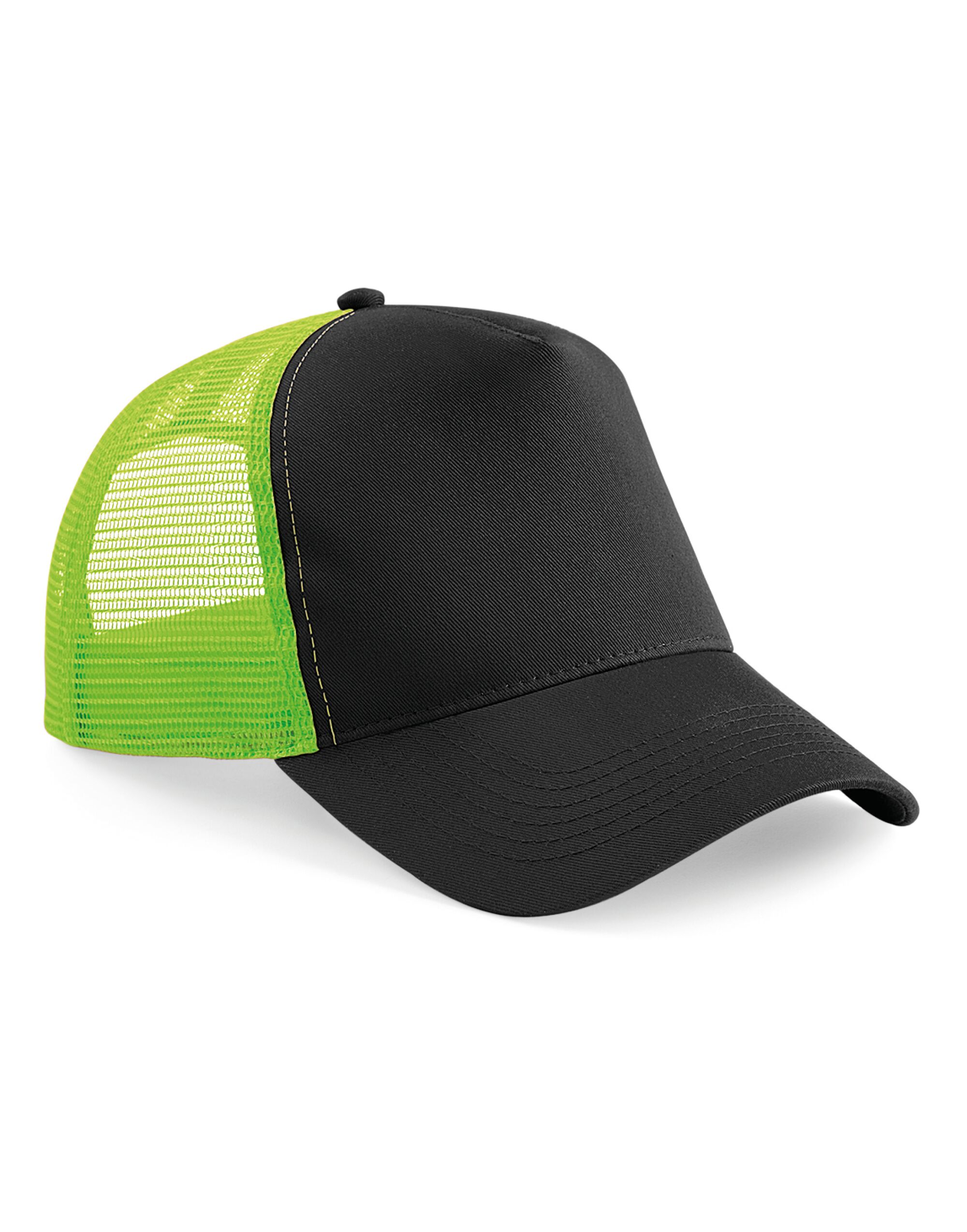 B640 Snapback Trucker Black/Lime Green