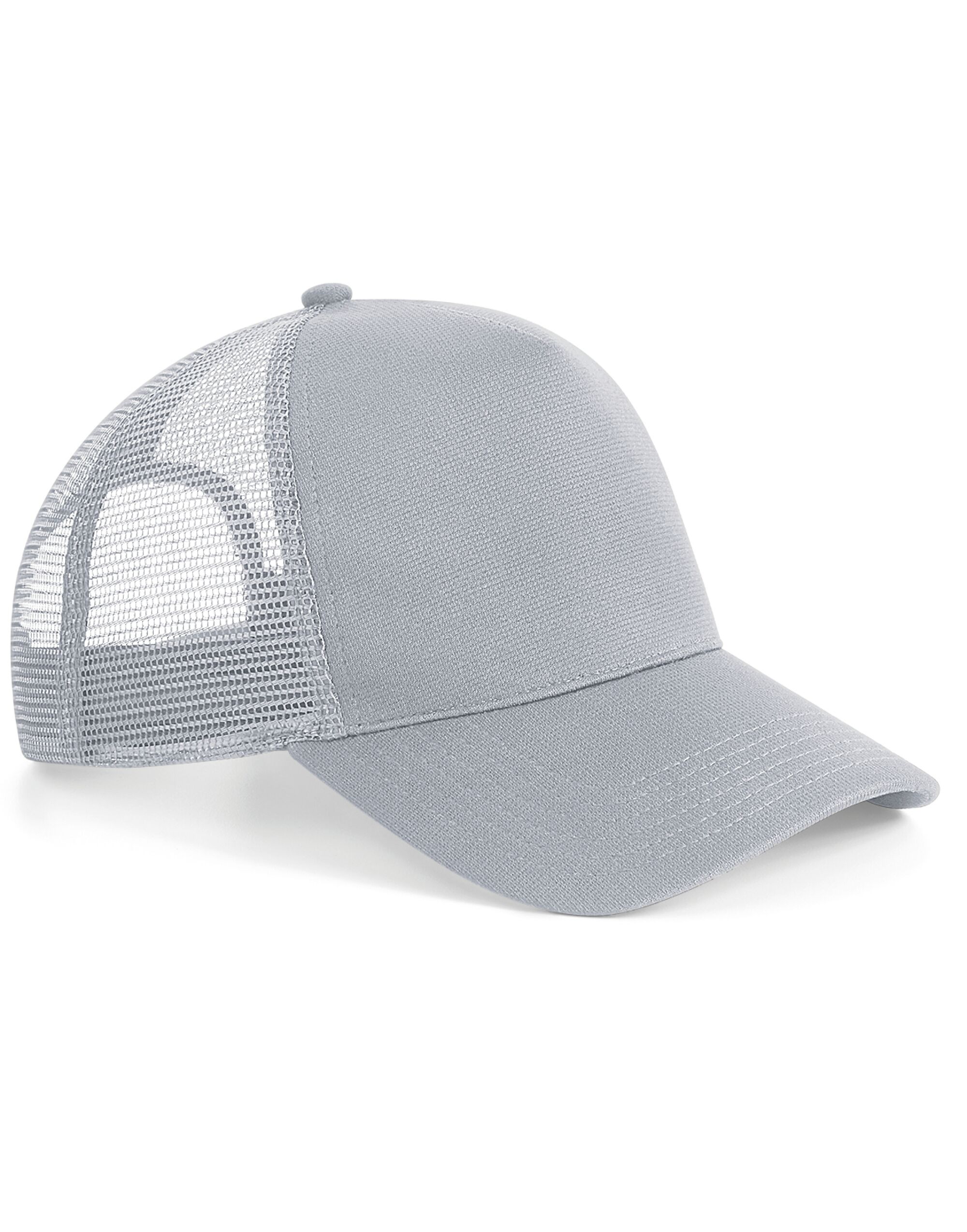 B642 Microknit Snapback Trucker Light Grey