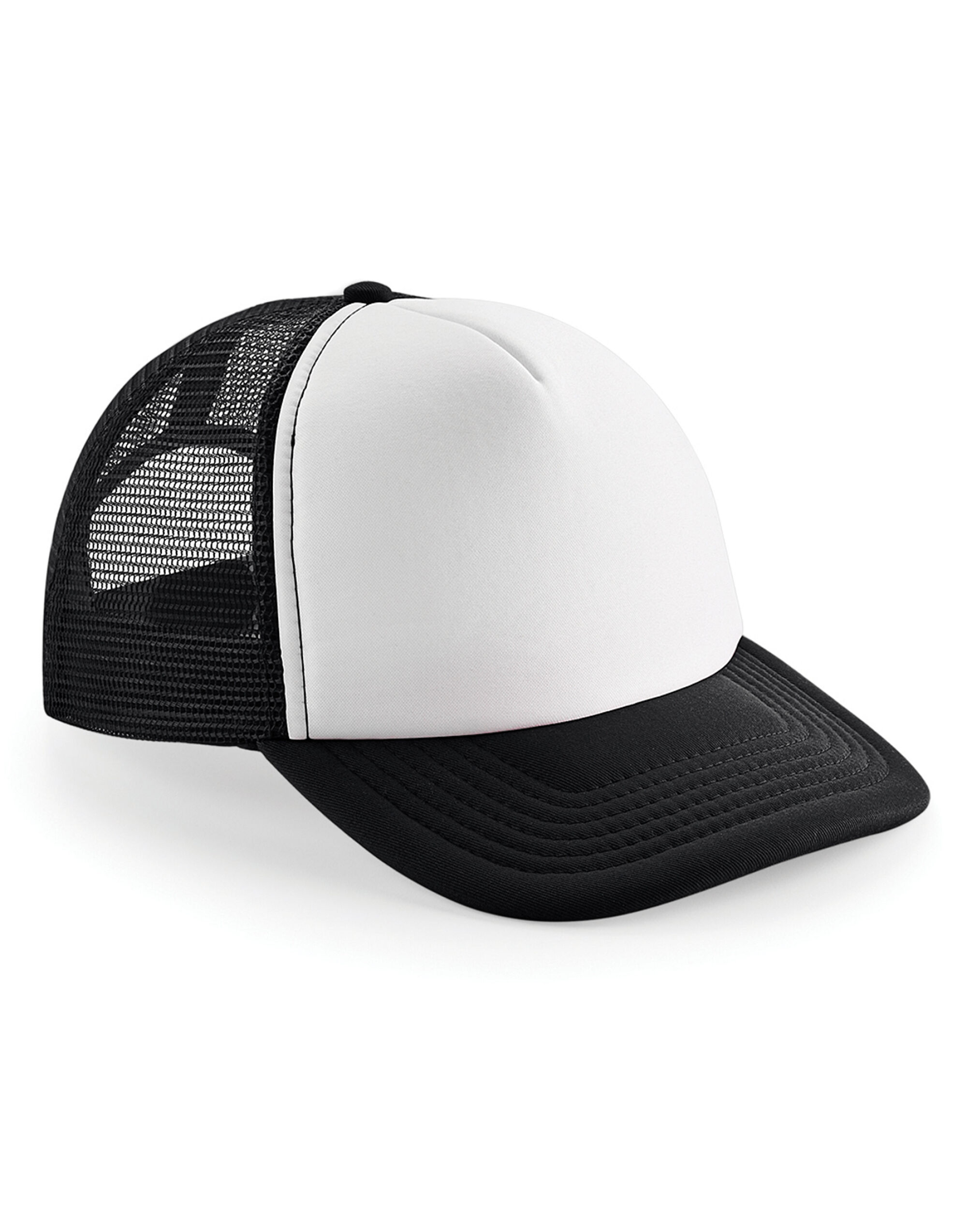 B645 Vintage Snapback Trucker Black/White