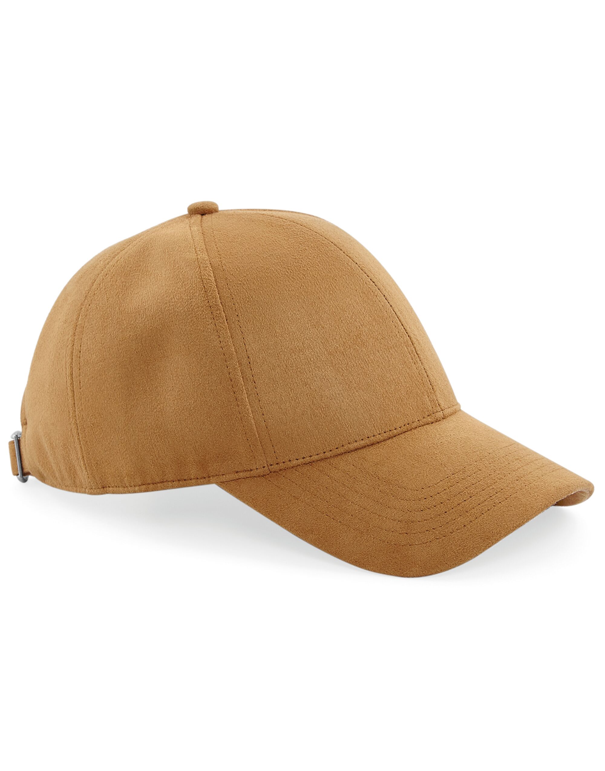 B656 Faux Suede 6 Panel Cap Caramel