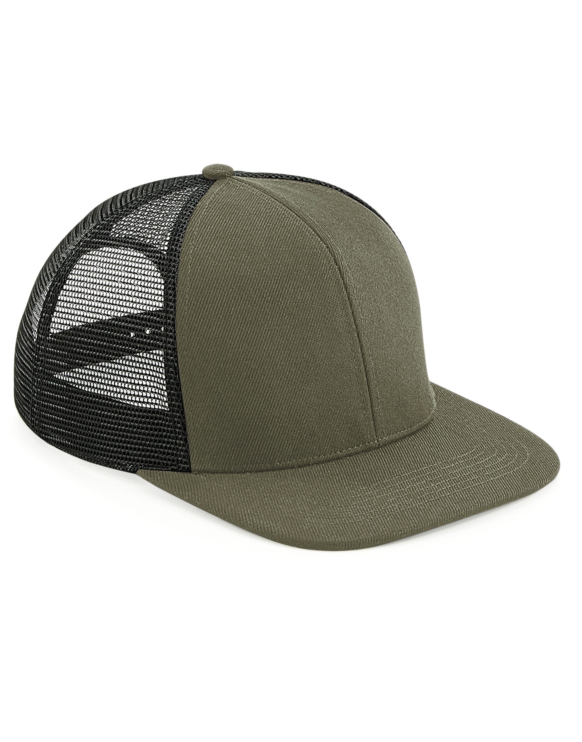 B664 Original Flat Peak 6 Panel Trucker Olive/Black