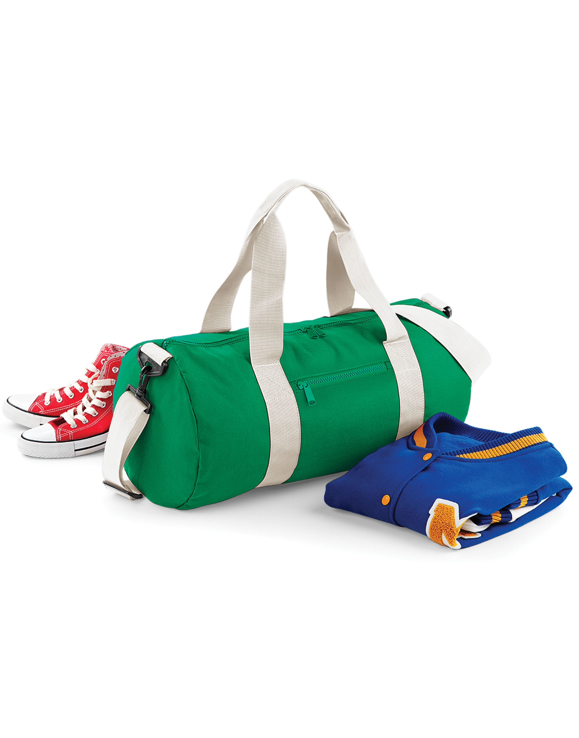 BG140 Original Barrel Bag Kelly Green/Off White