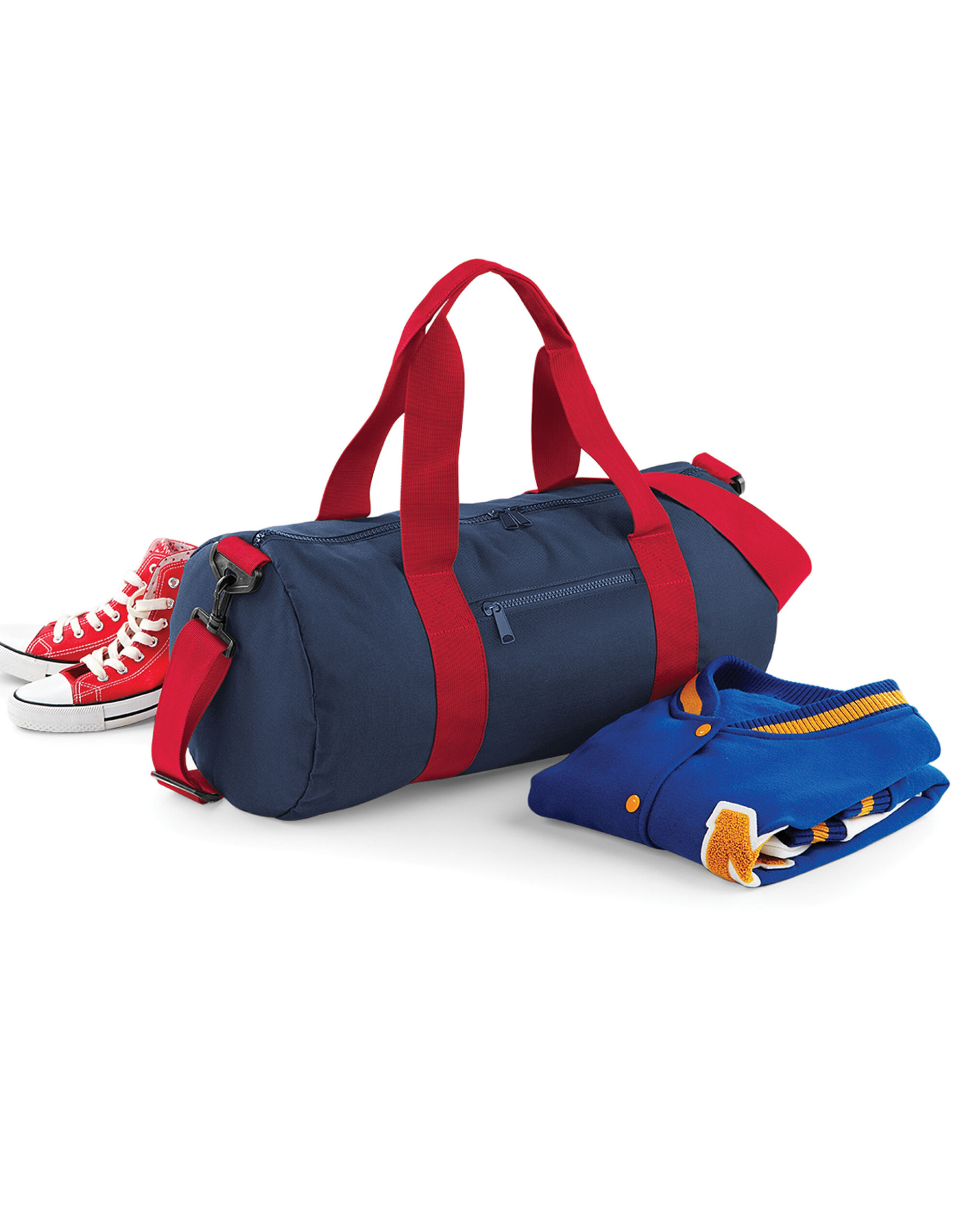BG140 Original Barrel Bag French Navy/Classic Red
