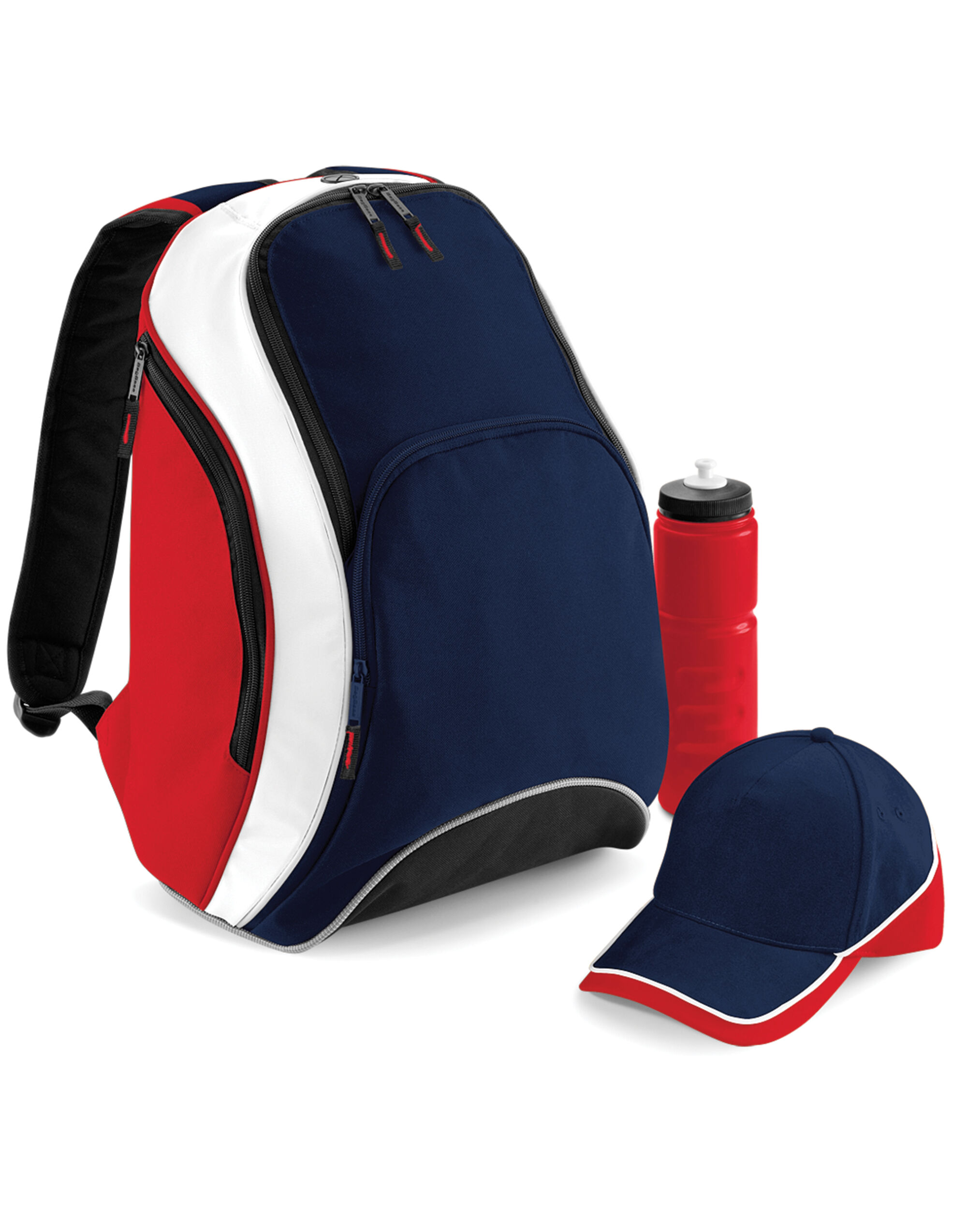 BG571 Teamwear Backpack F Navy/Classic Red/White
