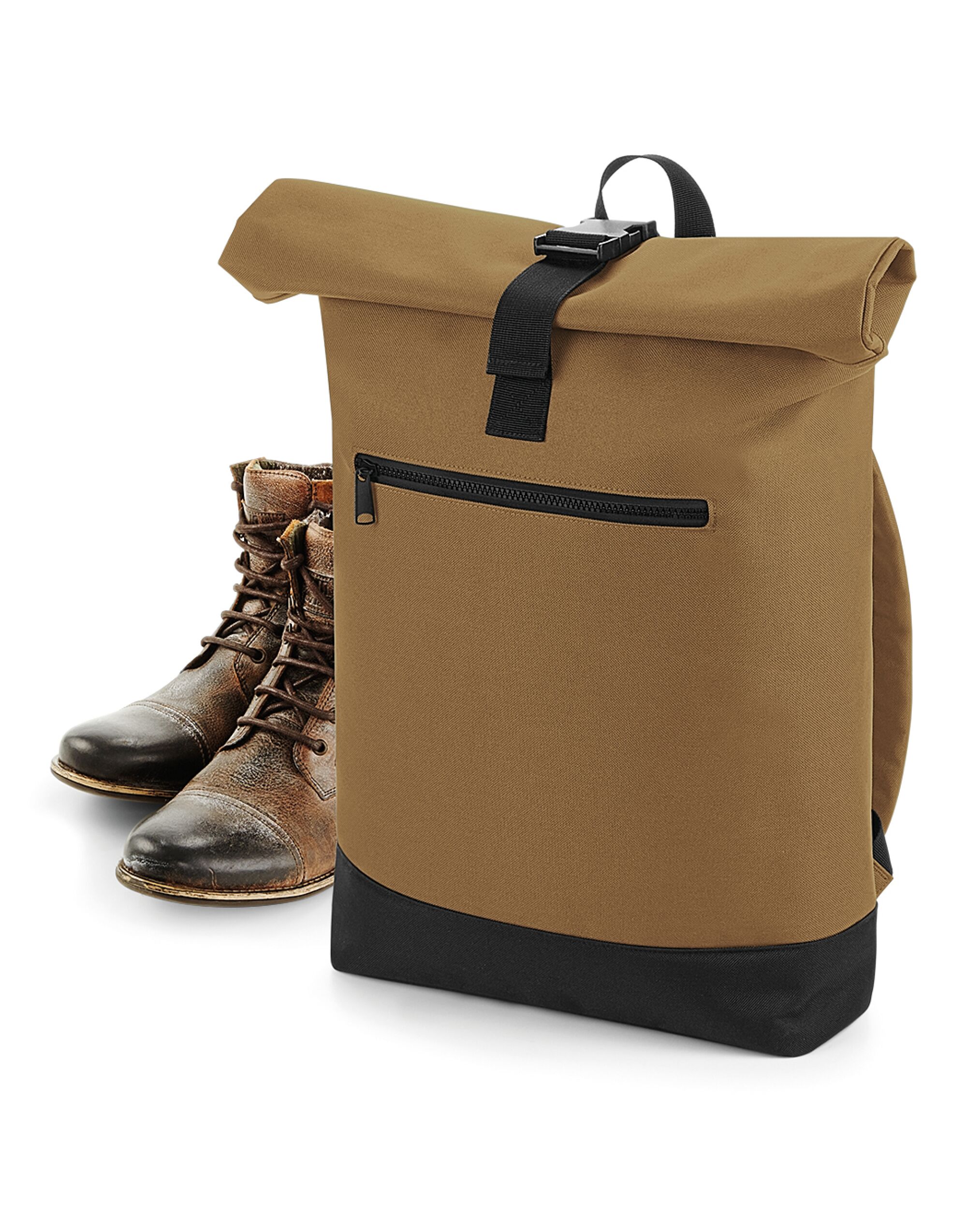 BG855 Roll-Top Backpack Caramel