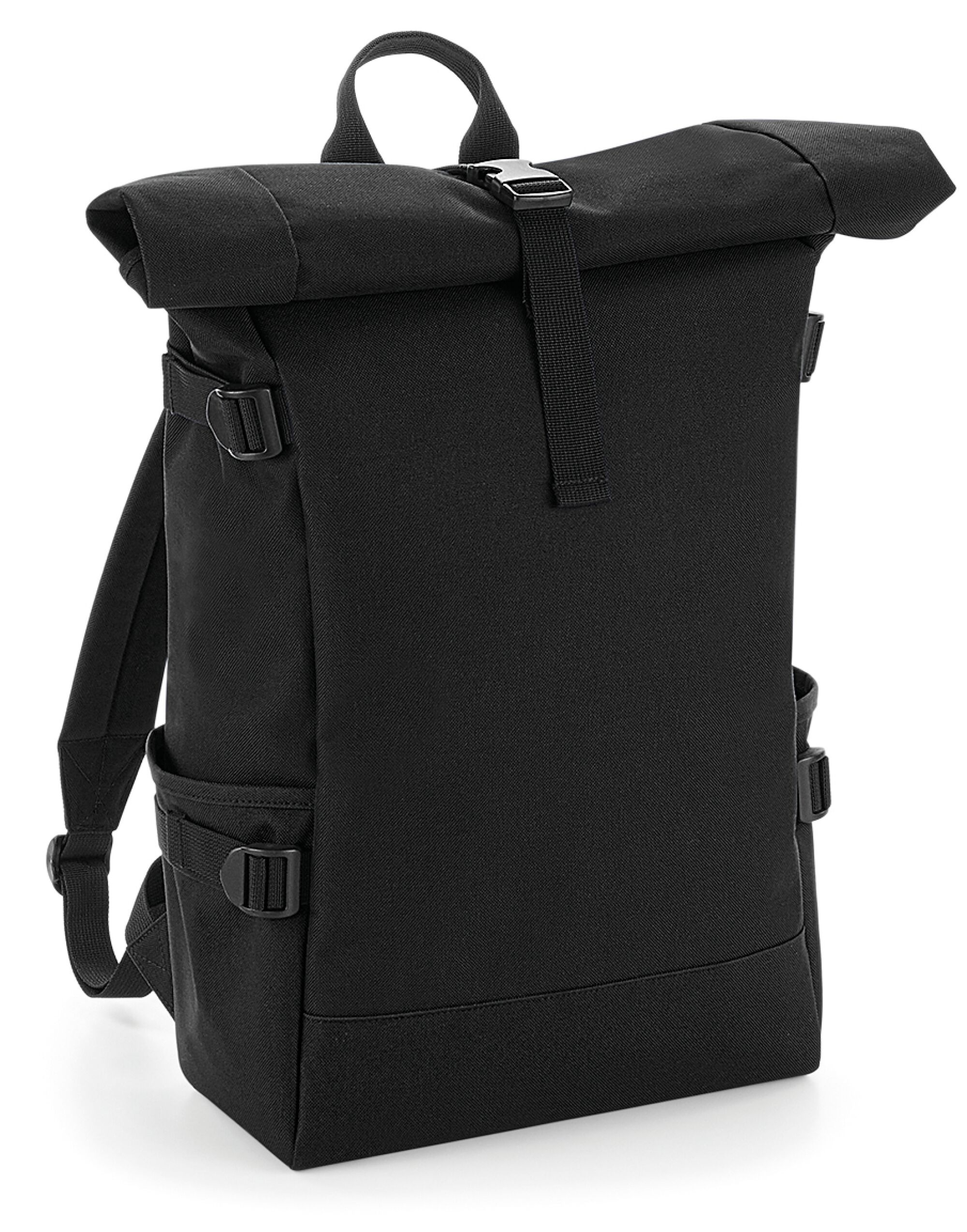 BG858 Block Roll-Top Backpack Black/Black