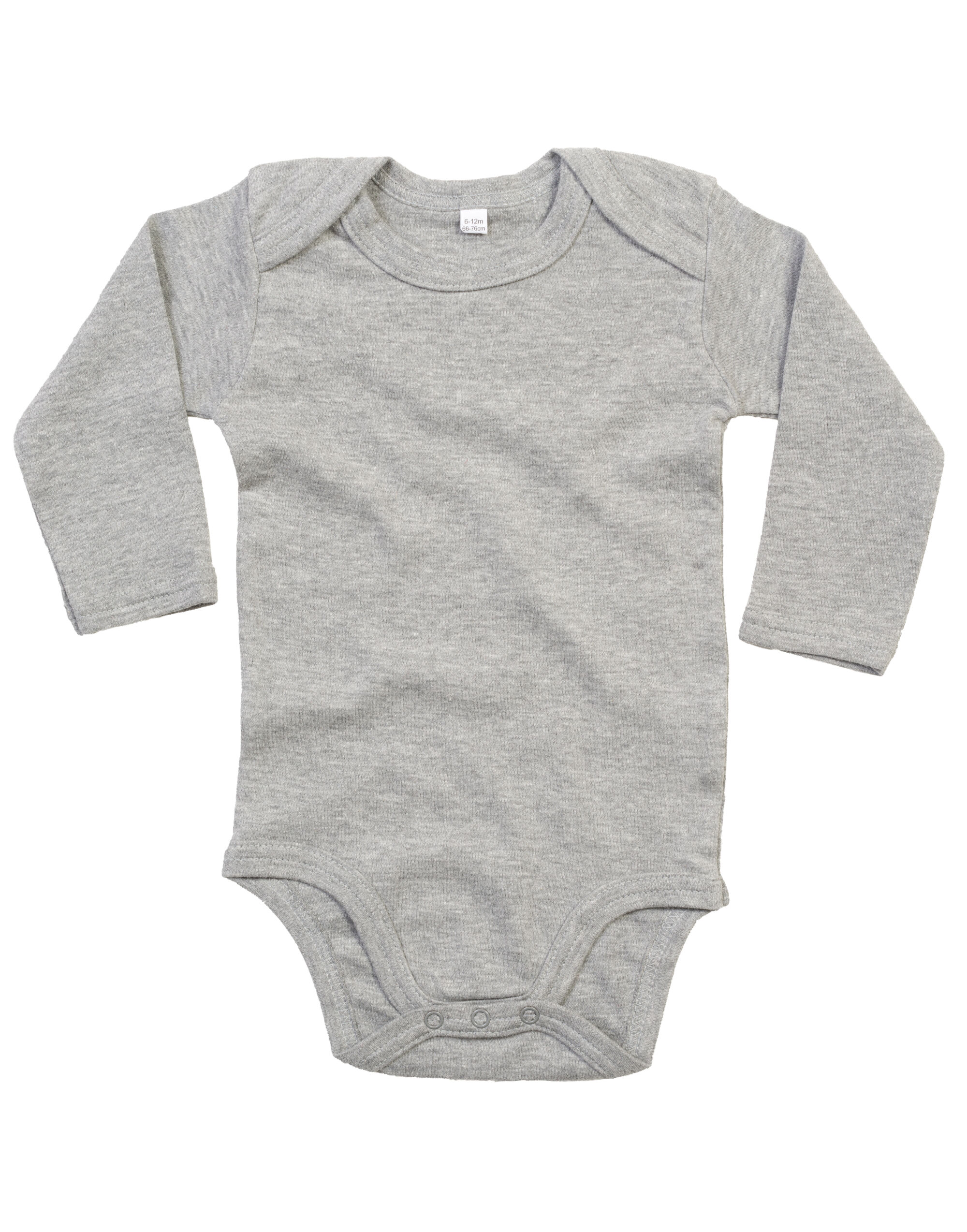 BZ30 Baby Long Sleeve Bodysuit Heather Grey Melange