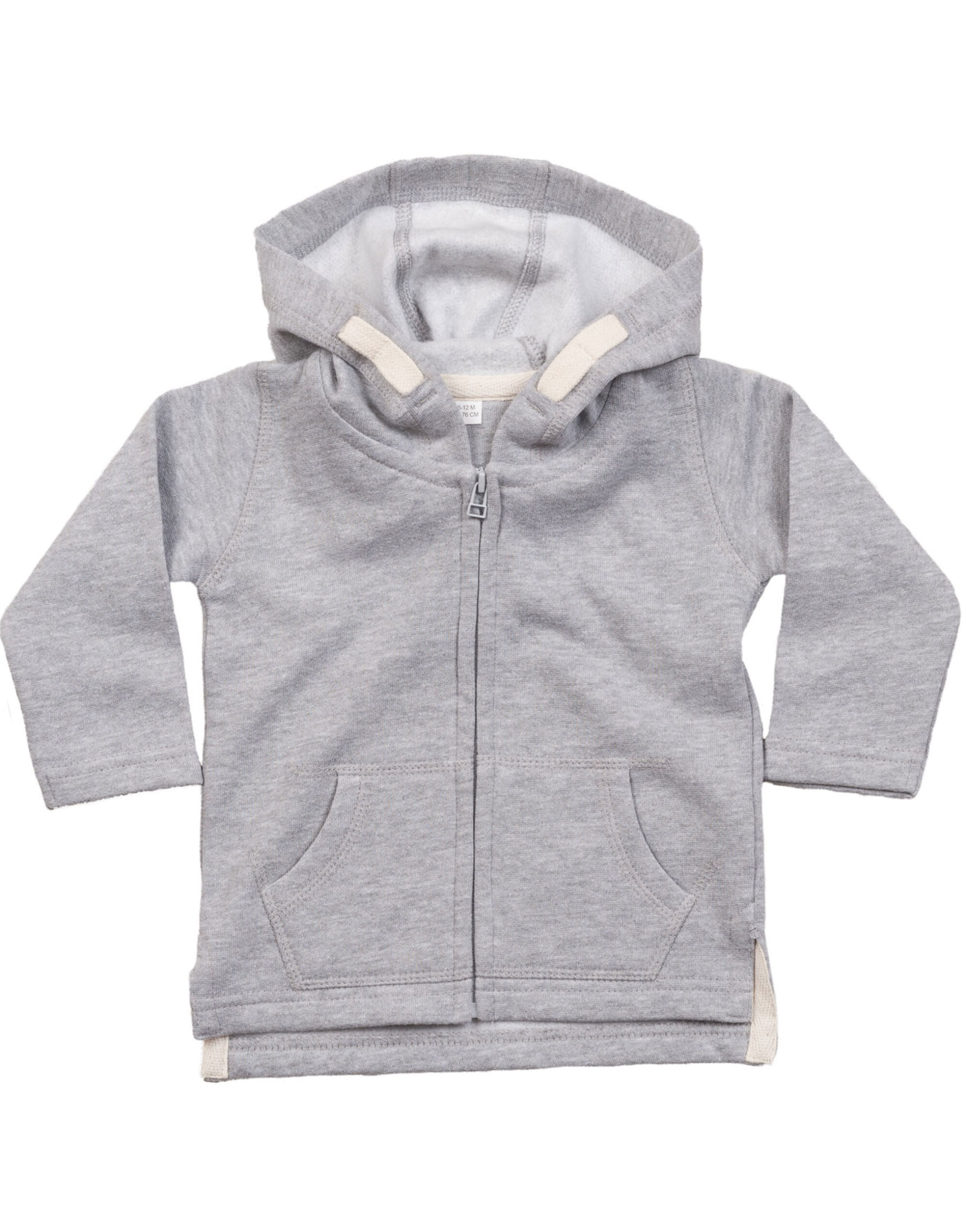 BZ32 Baby Hoodie Heather Grey Melange