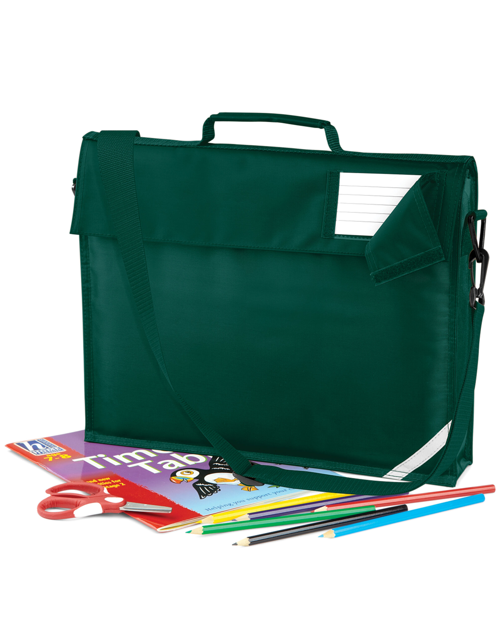 QD457 Junior Book Bag With Strap Bottle Green