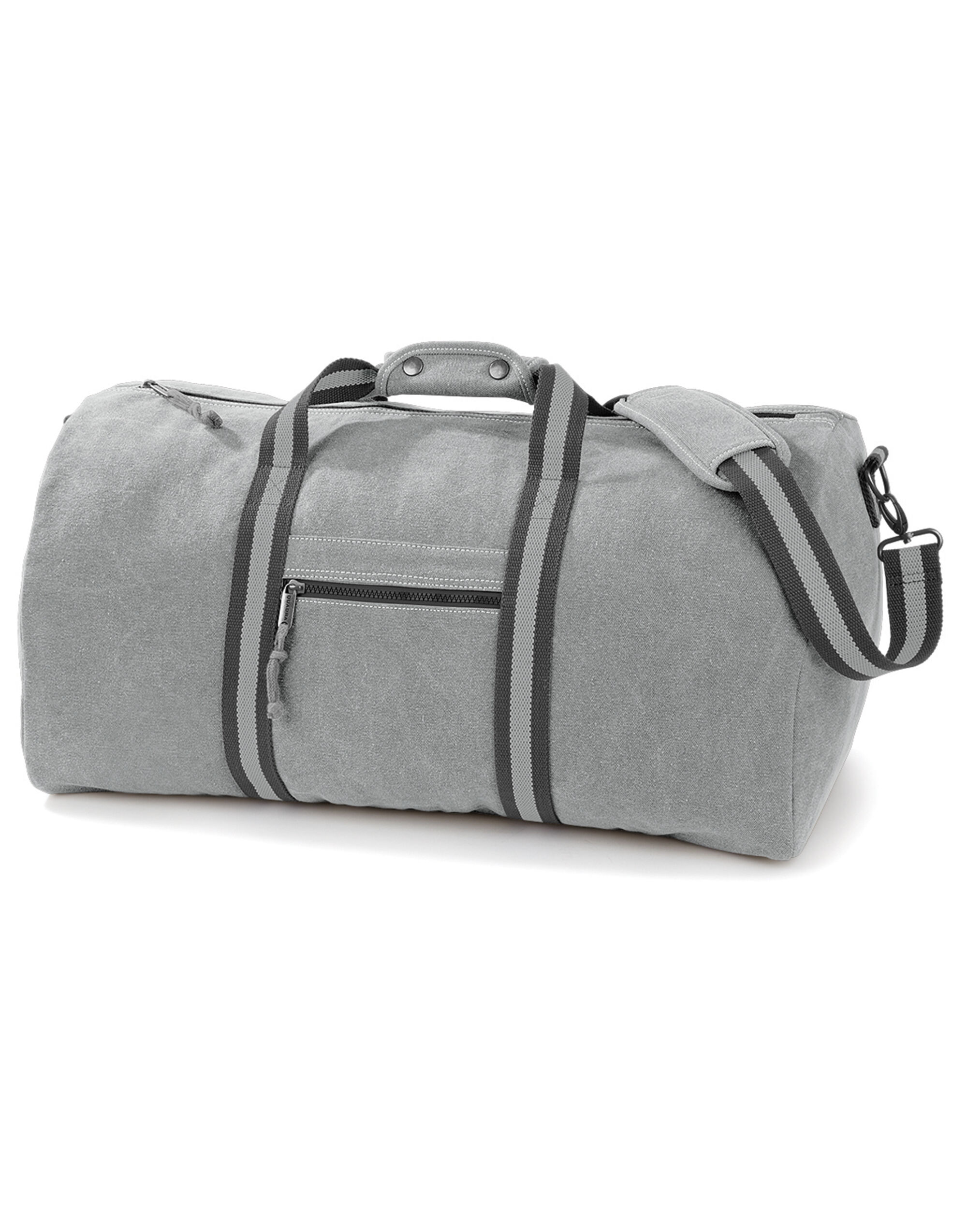 QD613 Vintage Canvas Holdall Vintage Light Grey