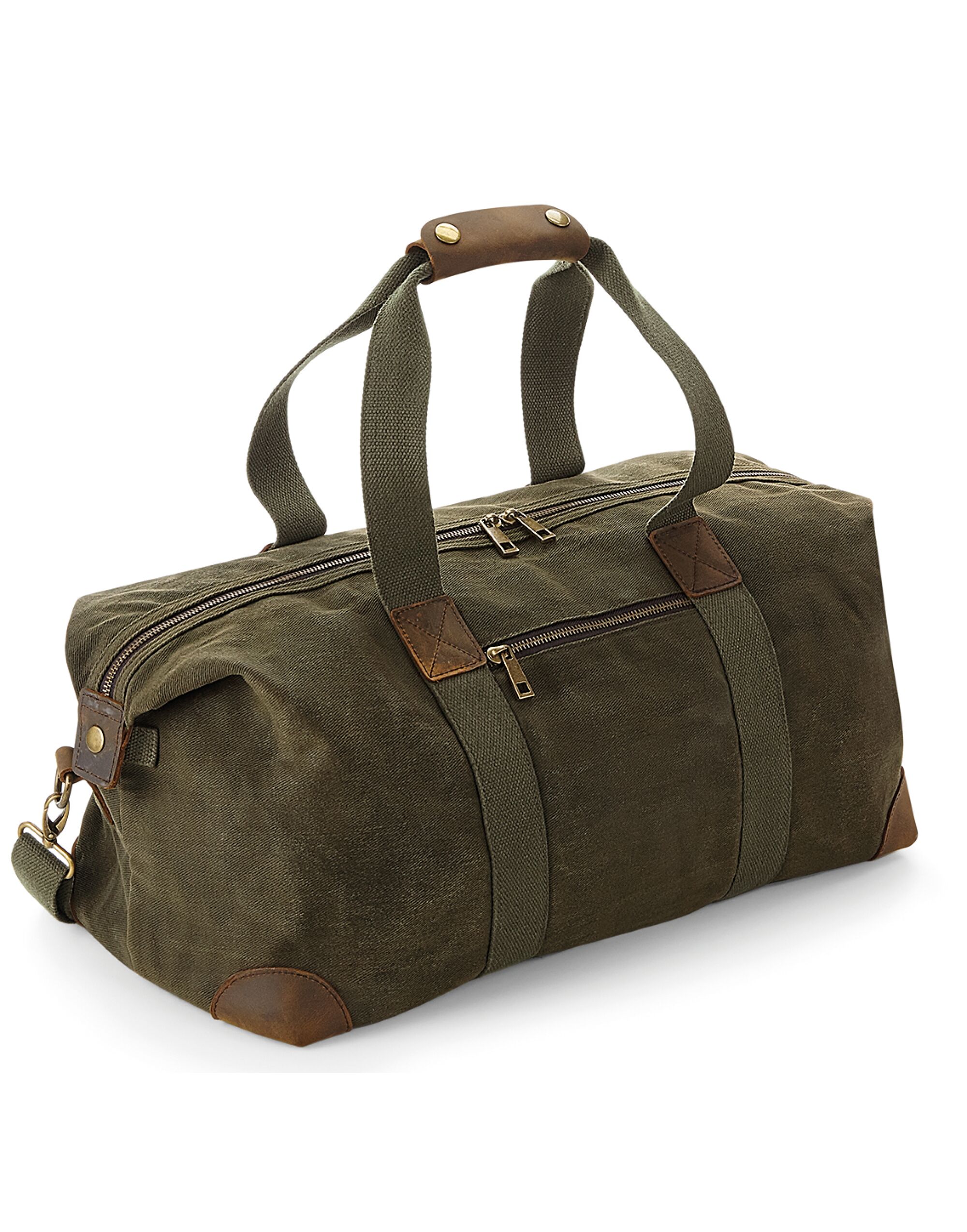QD650 Heritage Washed Canvas Holdall Olive Green