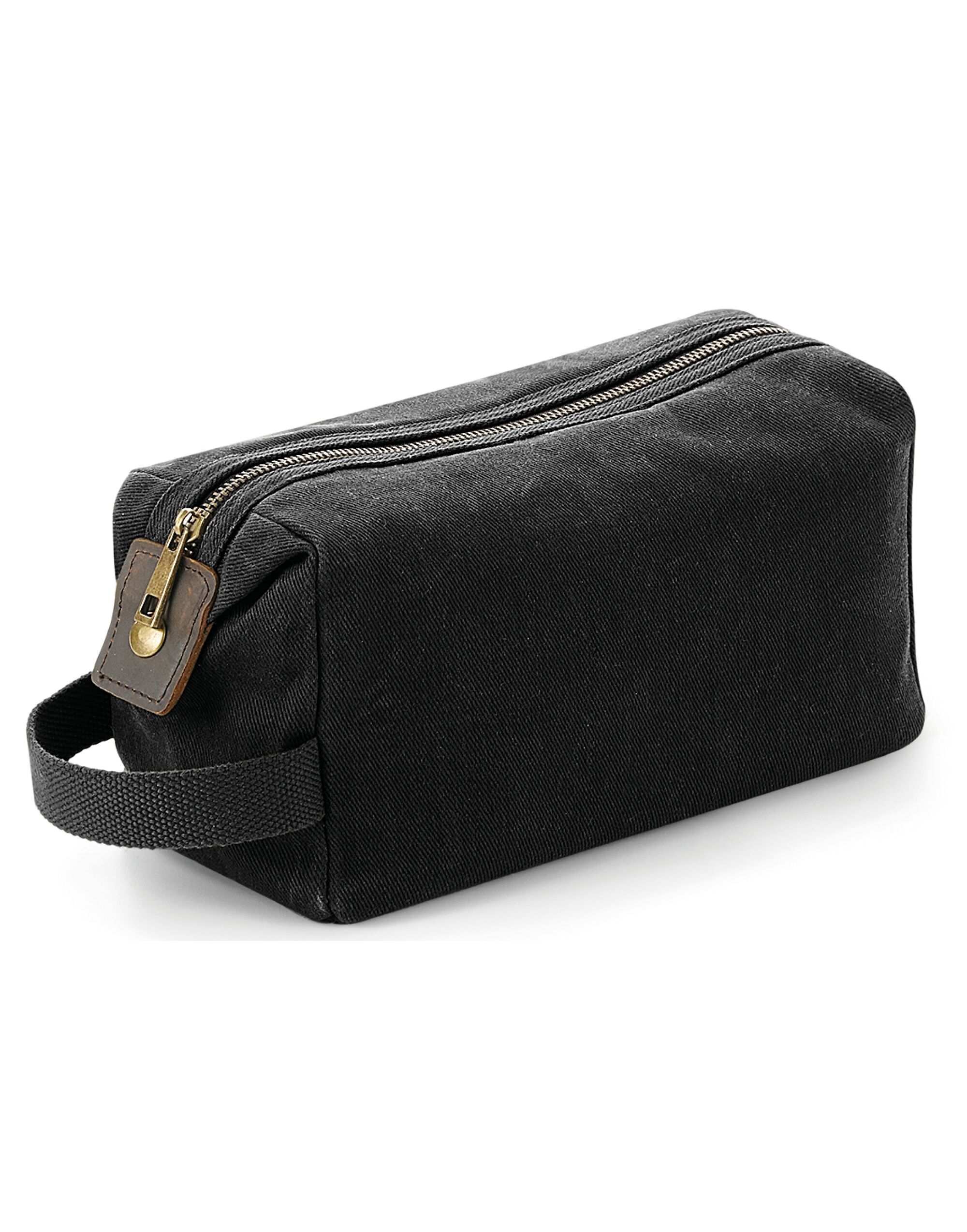 QD651 Heritage Waxed Canvas Wash Bag Black