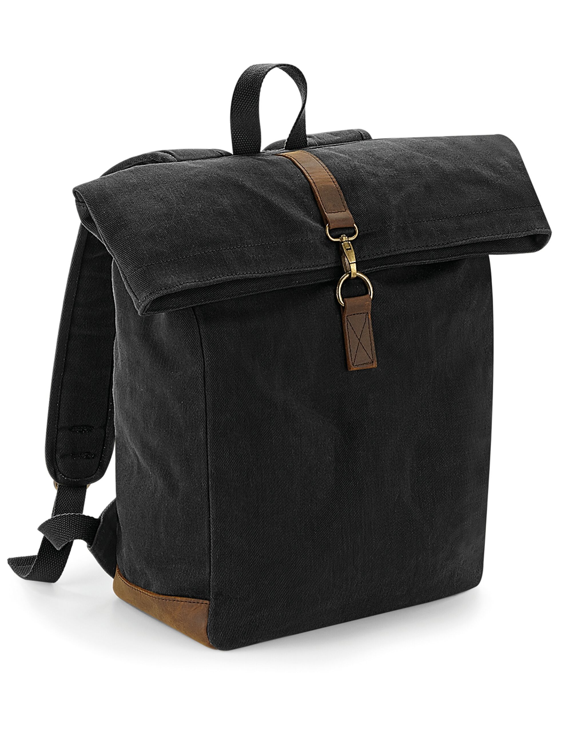 QD655 Heritage Waxed Canvas Backpack Black