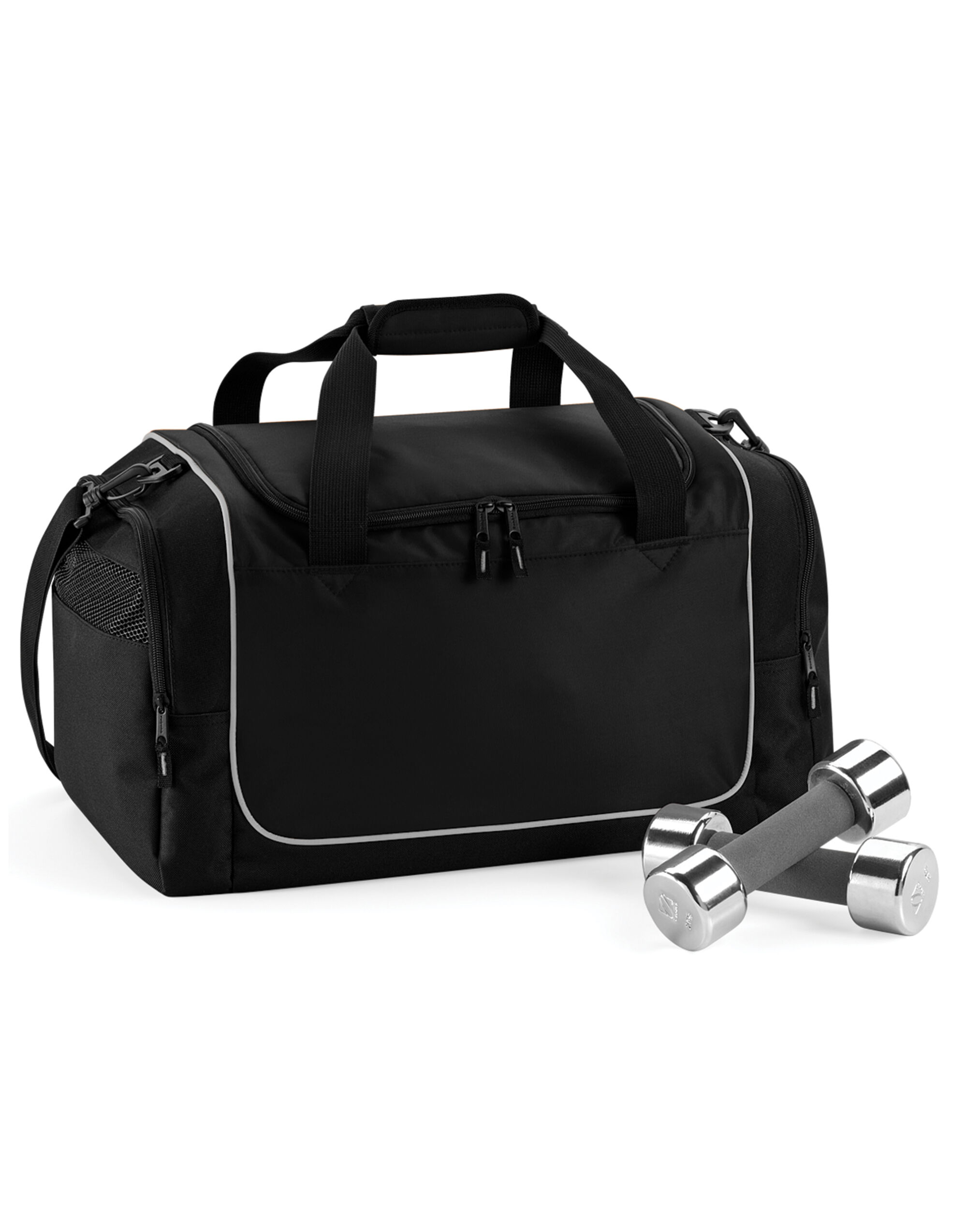 QS77 Teamwear Locker Bag Black/Light Grey