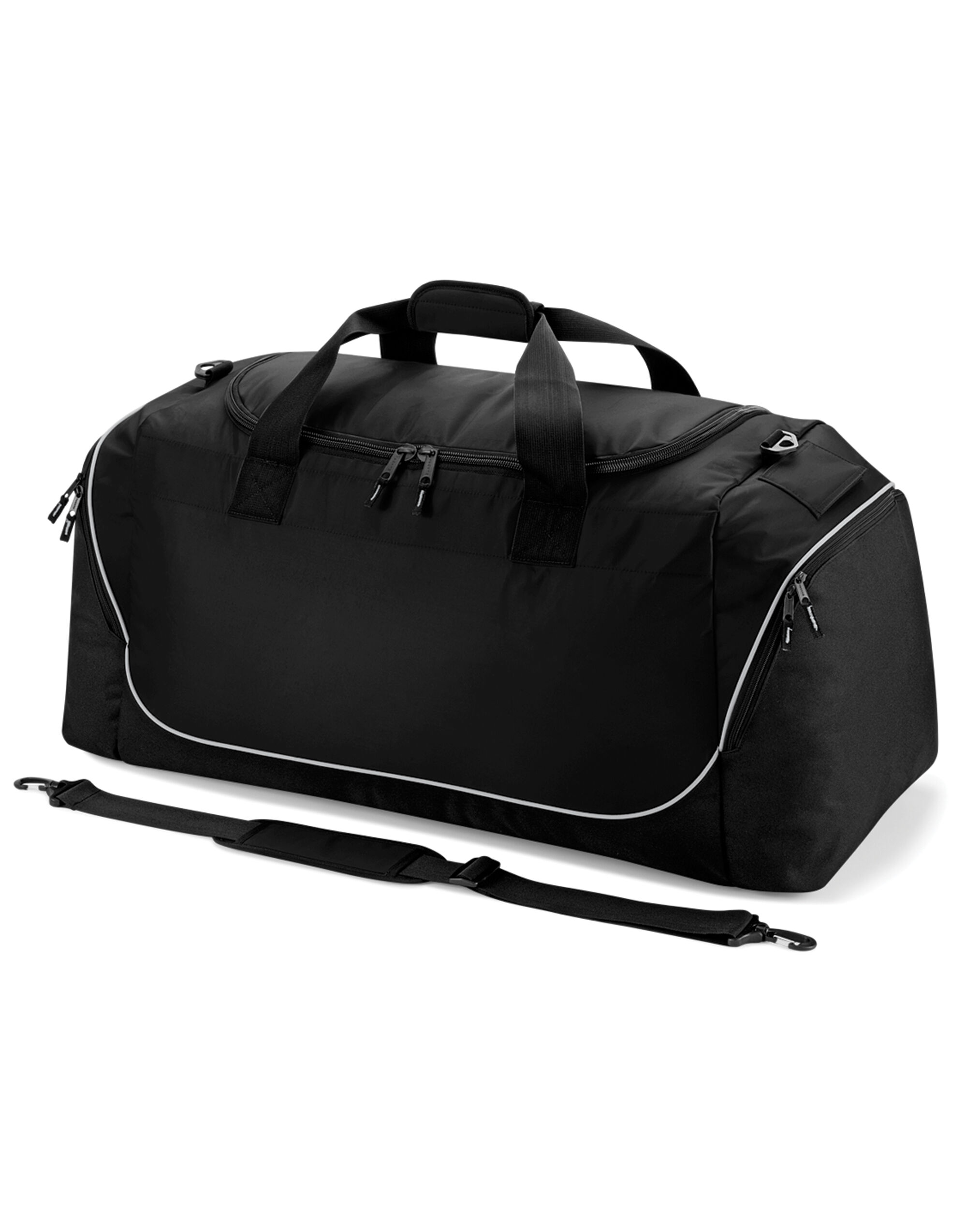 QS88 Teamwear Jumbo Kit Bag Black/Light Grey