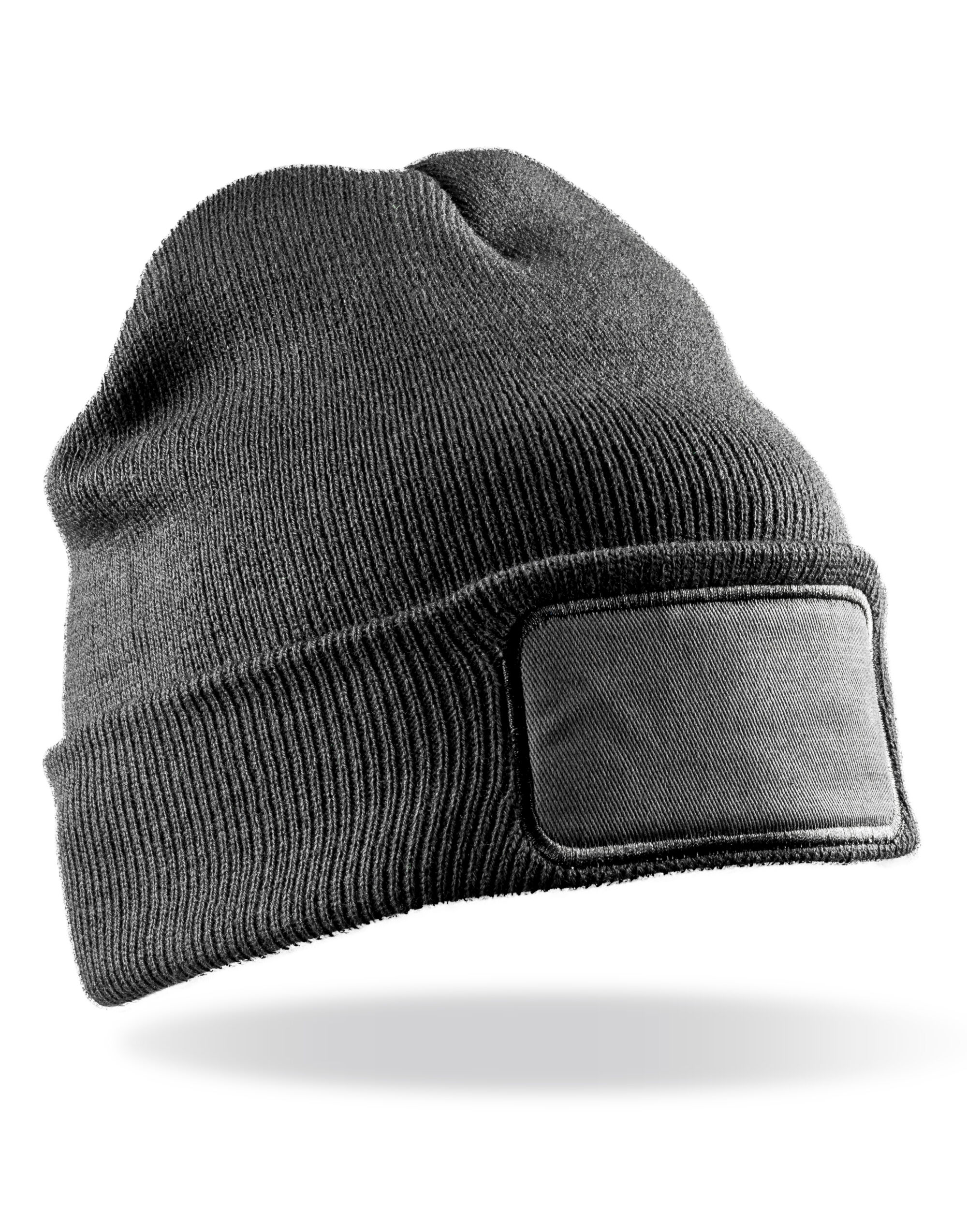 RC027X Double Knit Printers Beanie Grey