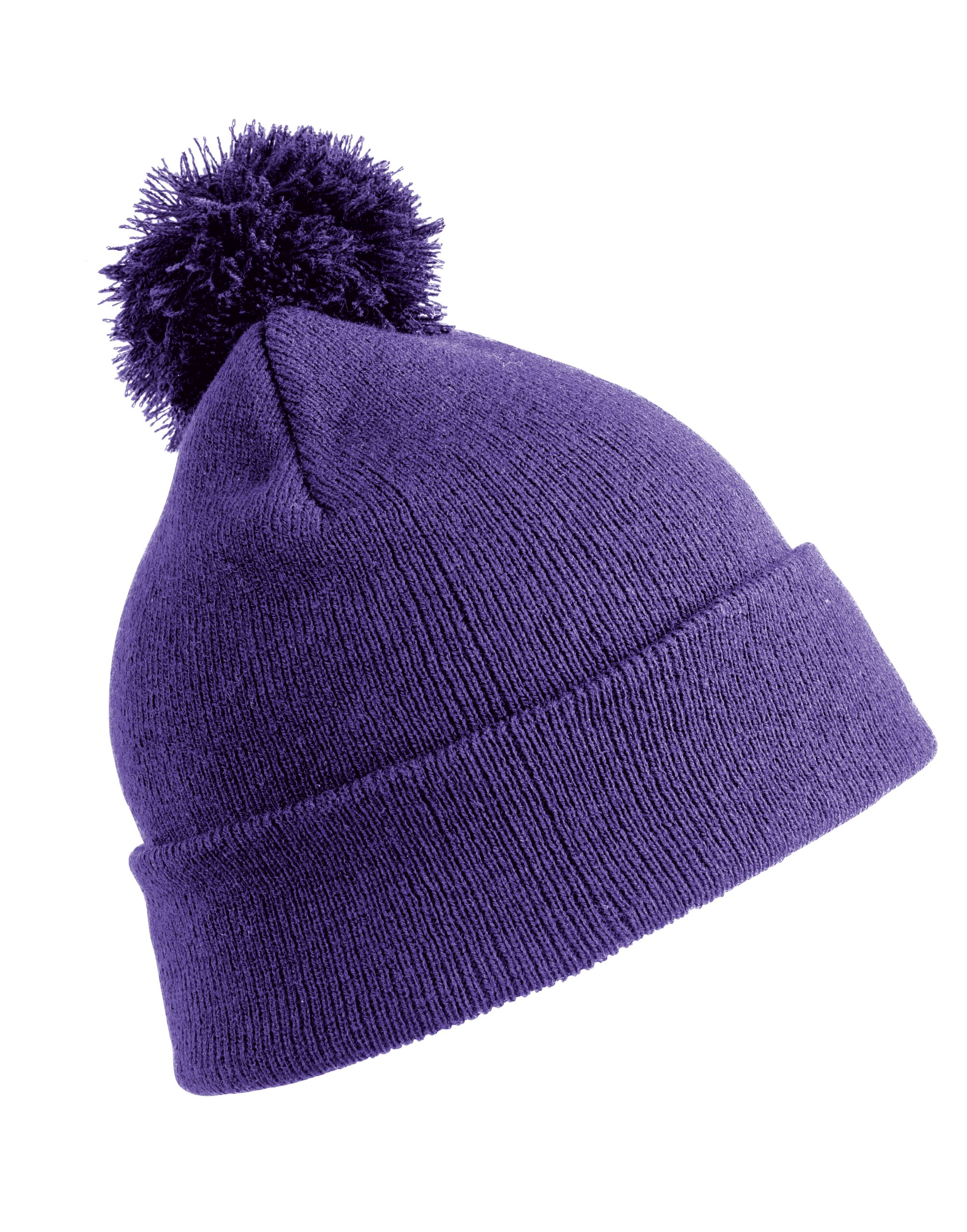 RC028J Junior Pom Pom Beanie Purple