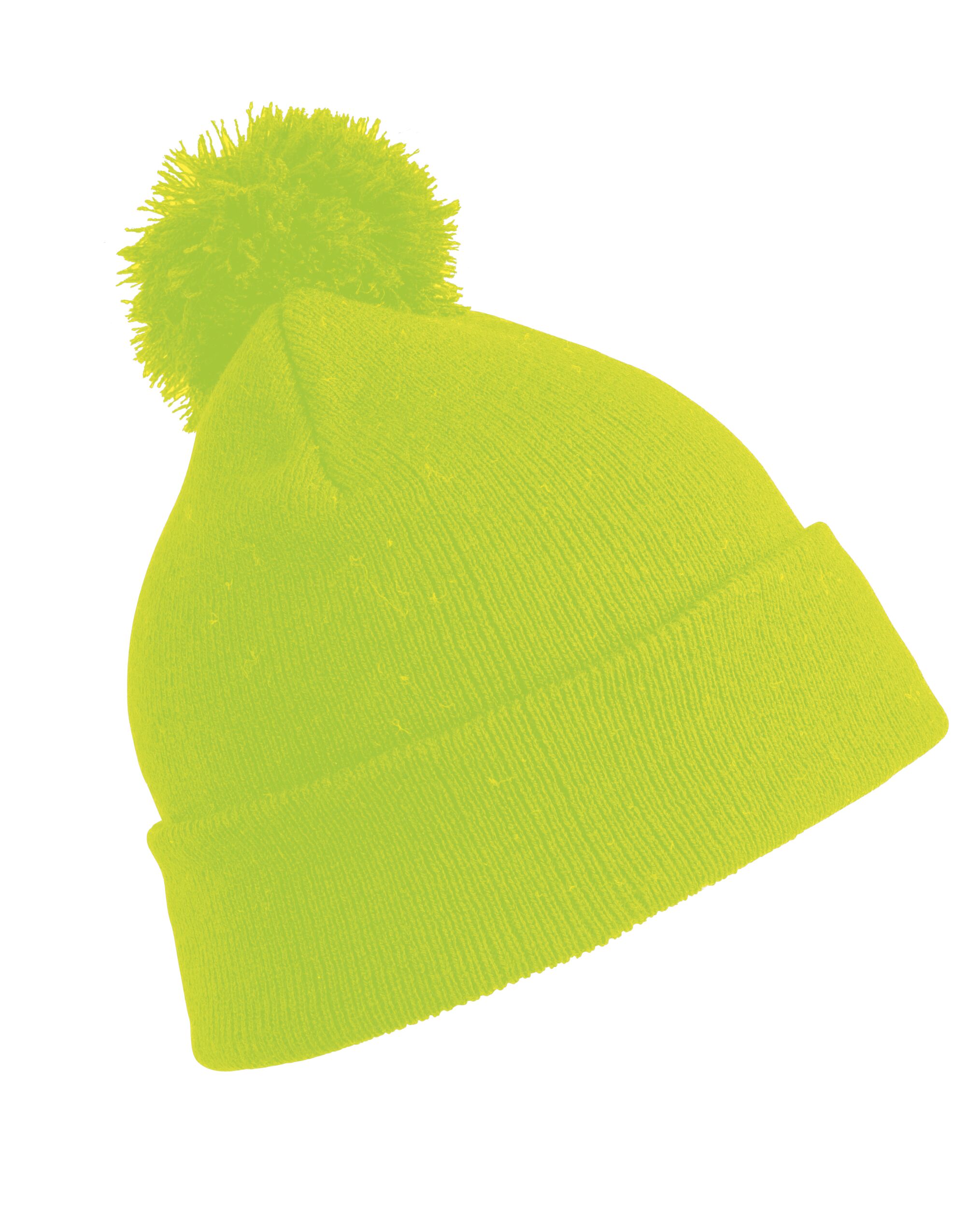 RC028X Pom Pom Beanie Fluoresent Yellow