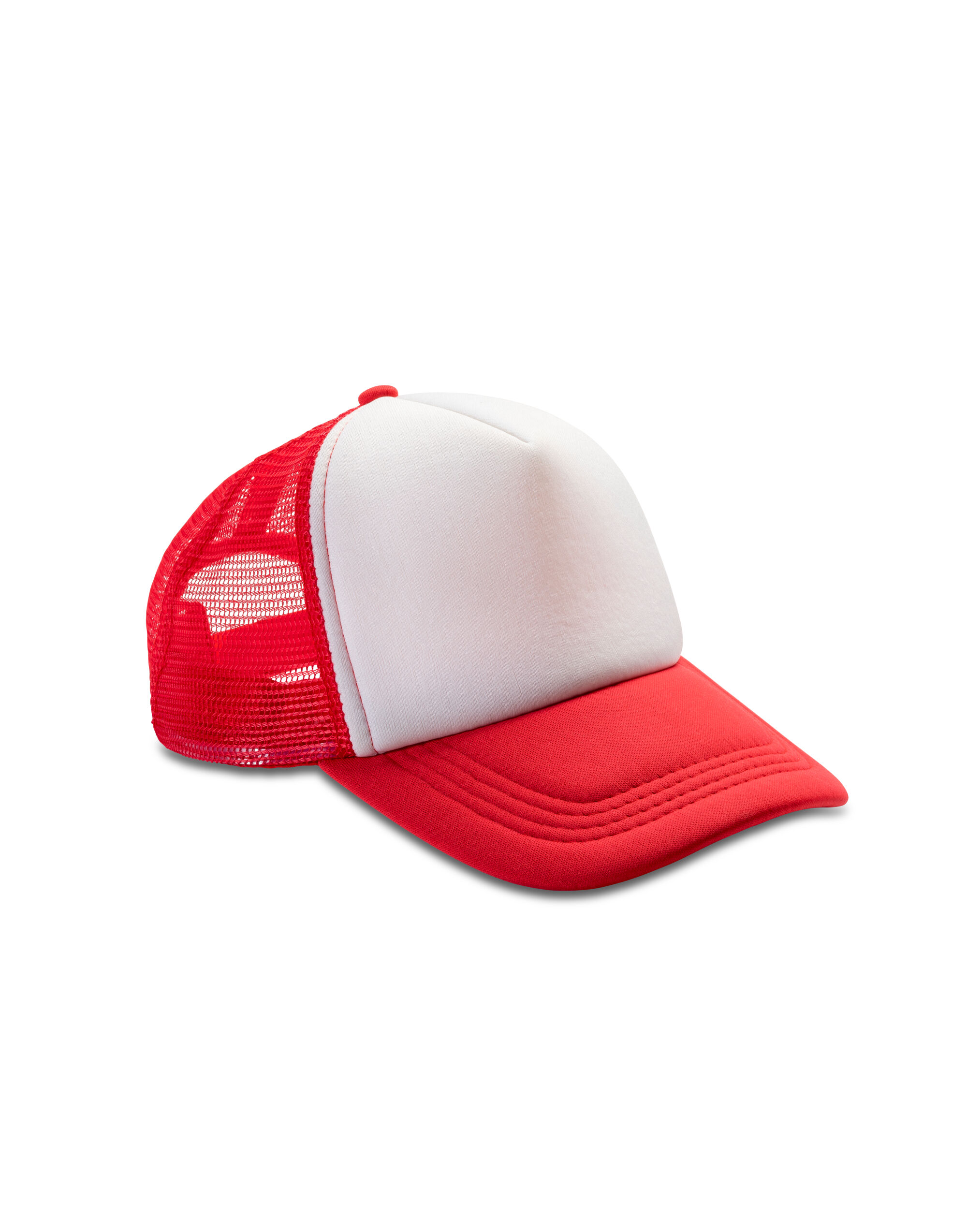 RC089X Detroit 1/2 Mesh Truckers Cap Red/White