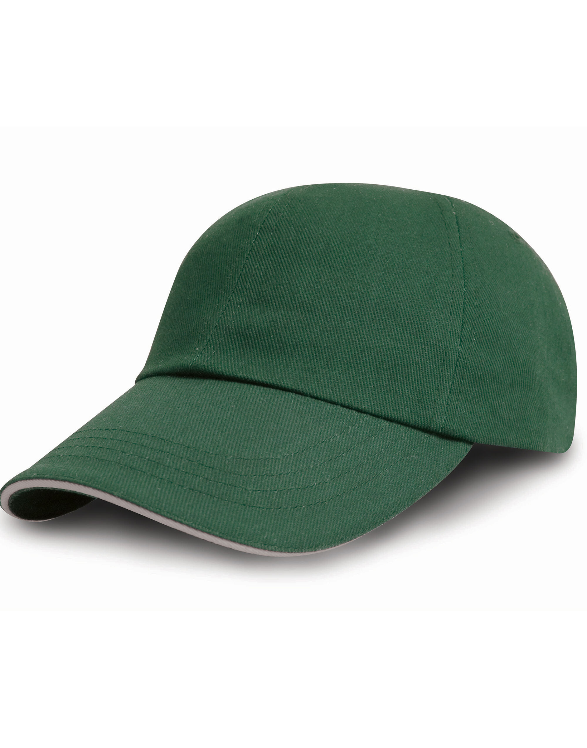RC50 Brushed Cotton Printers/Embroiderers Cap Forest/Putty
