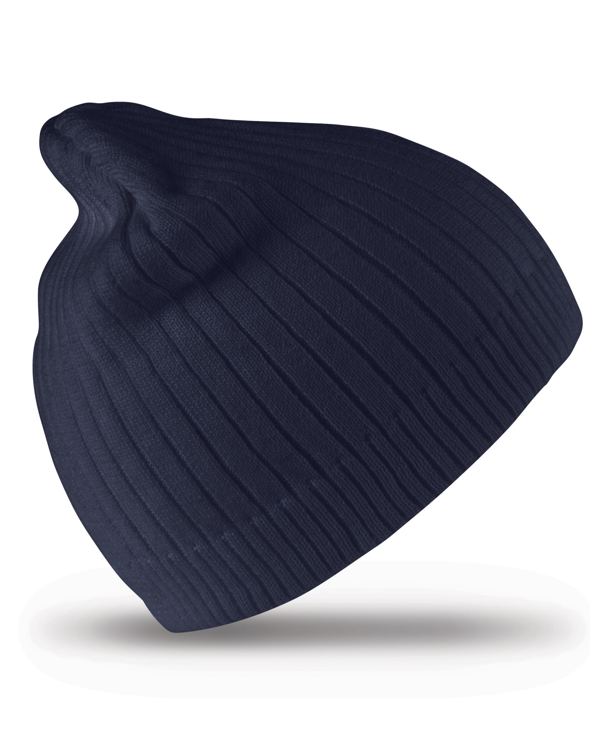 RC74 Double Knit Cotton Beanie Hat Navy