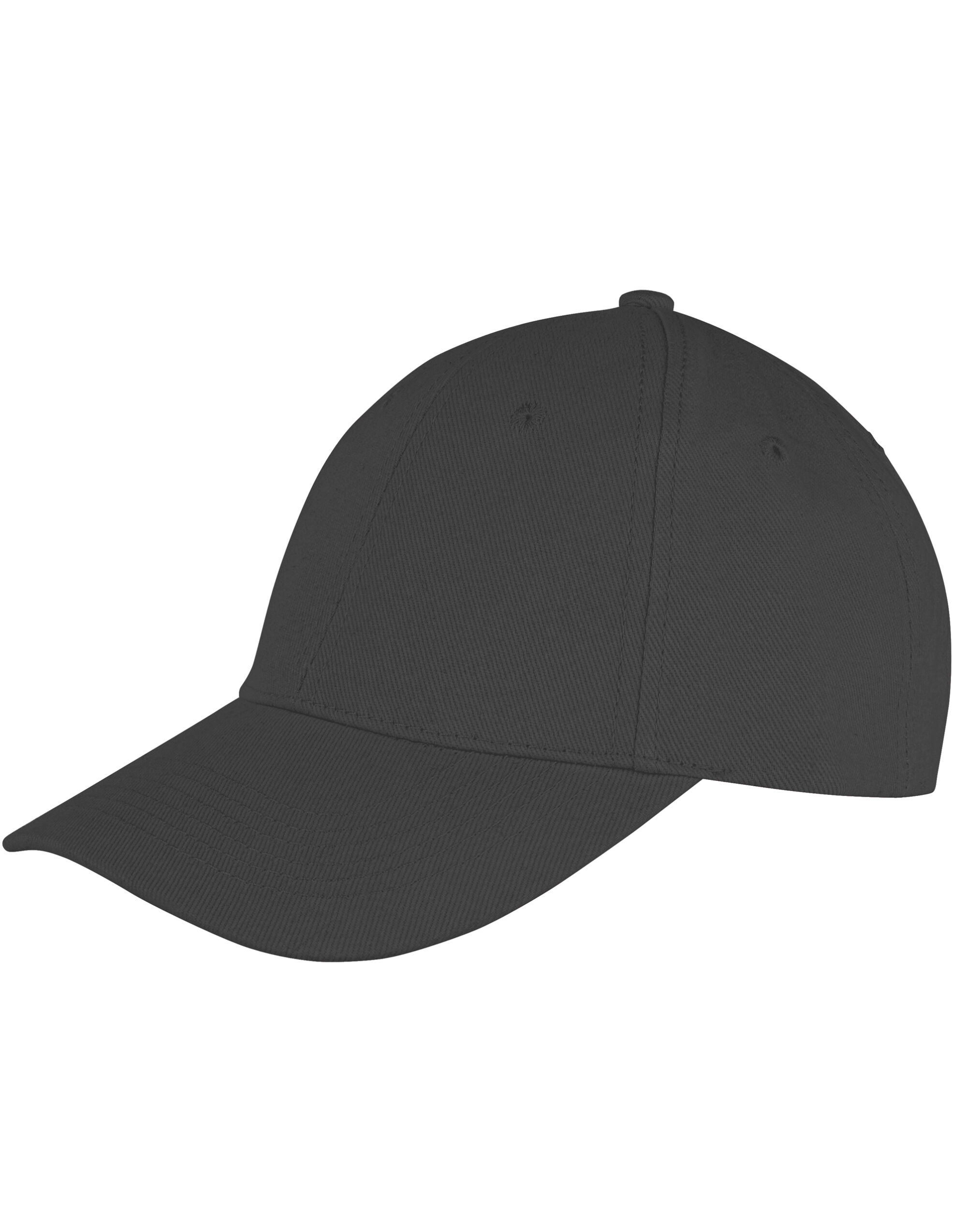 RC81X Memphis 6 Panel Brushed Cotton Low Profile Cap Black