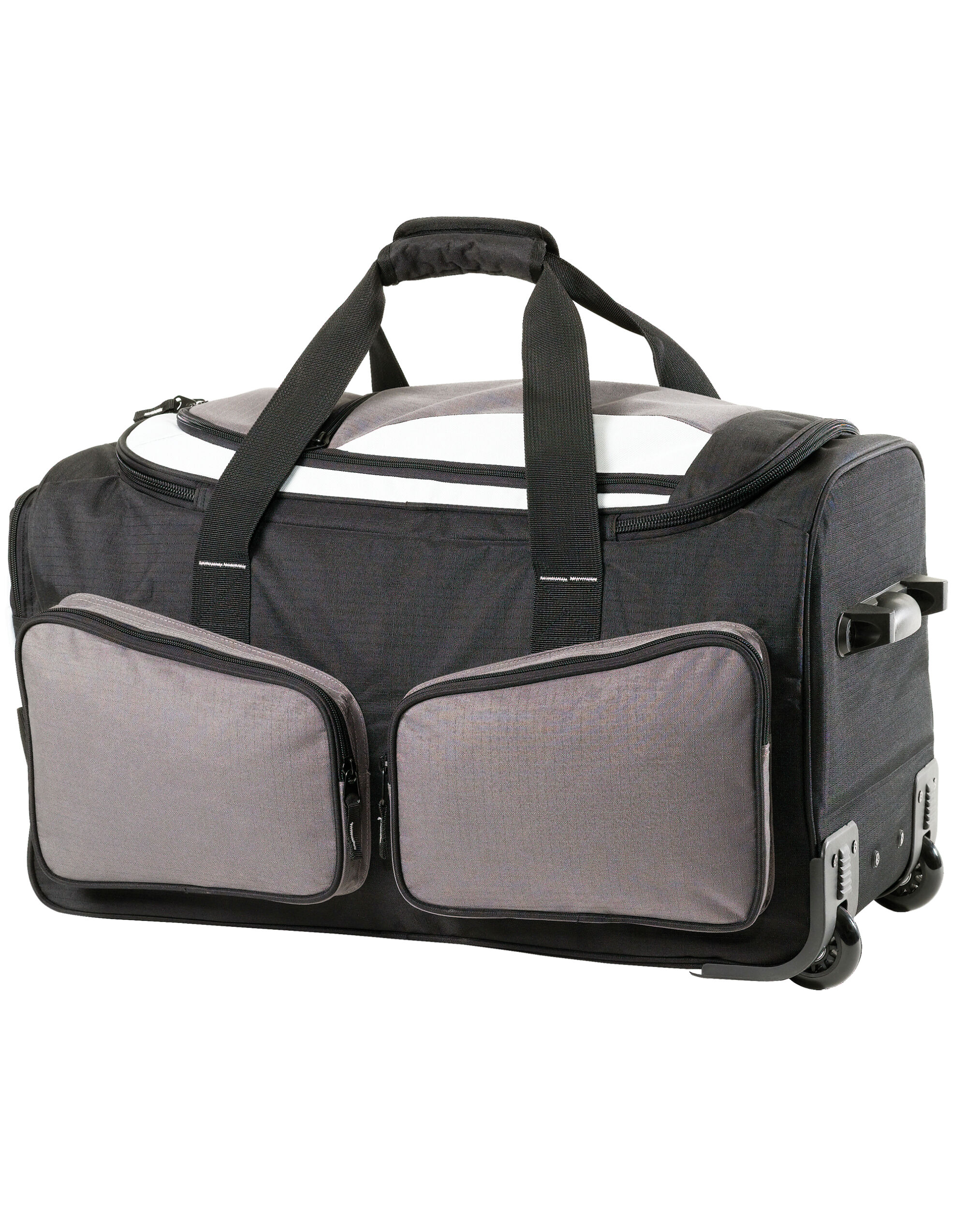 SH6090 Detroit Large Rolling Travel Bag Dark Grey/Black/Off White