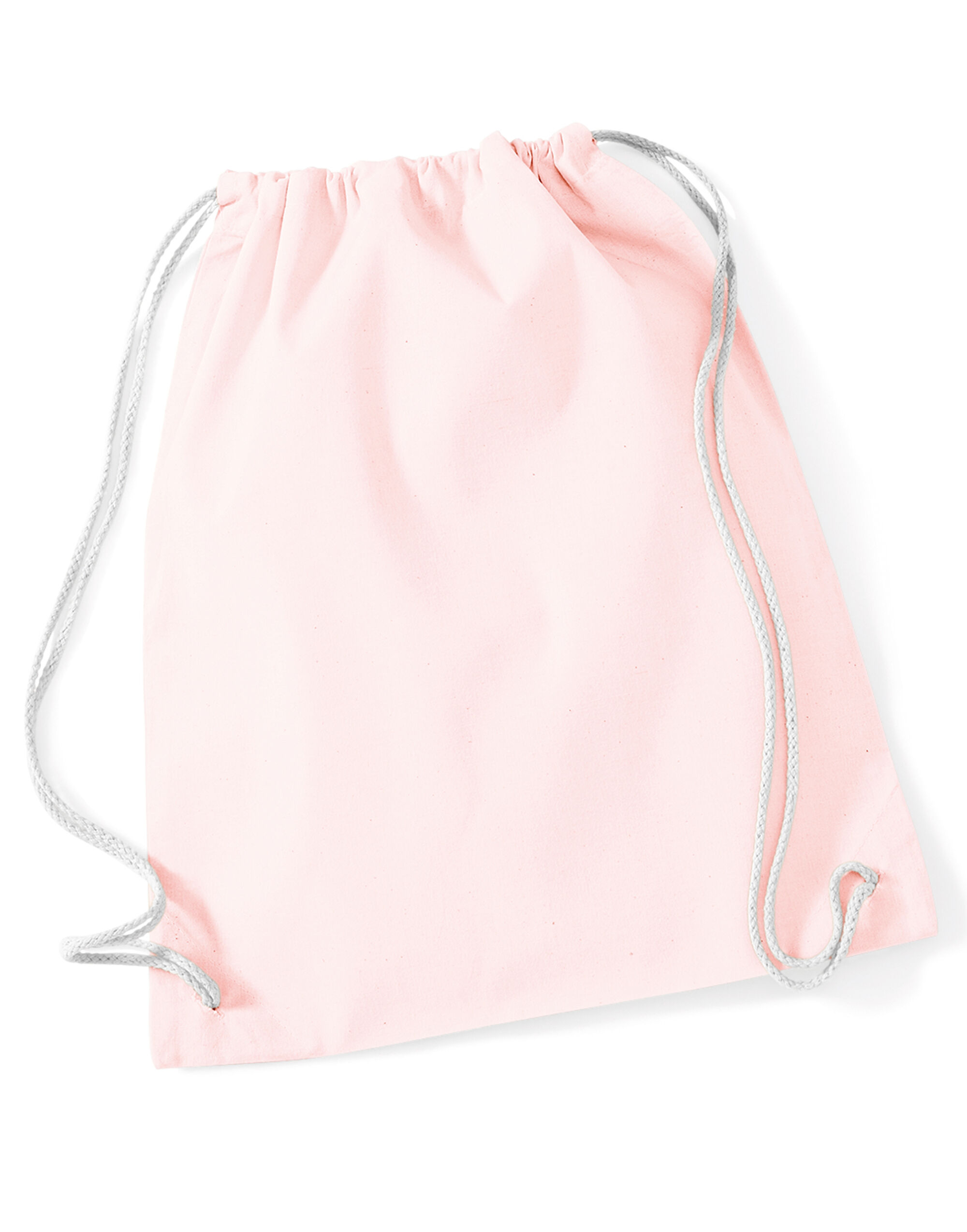 W110 Cotton Gymsac Pastel Pink/White