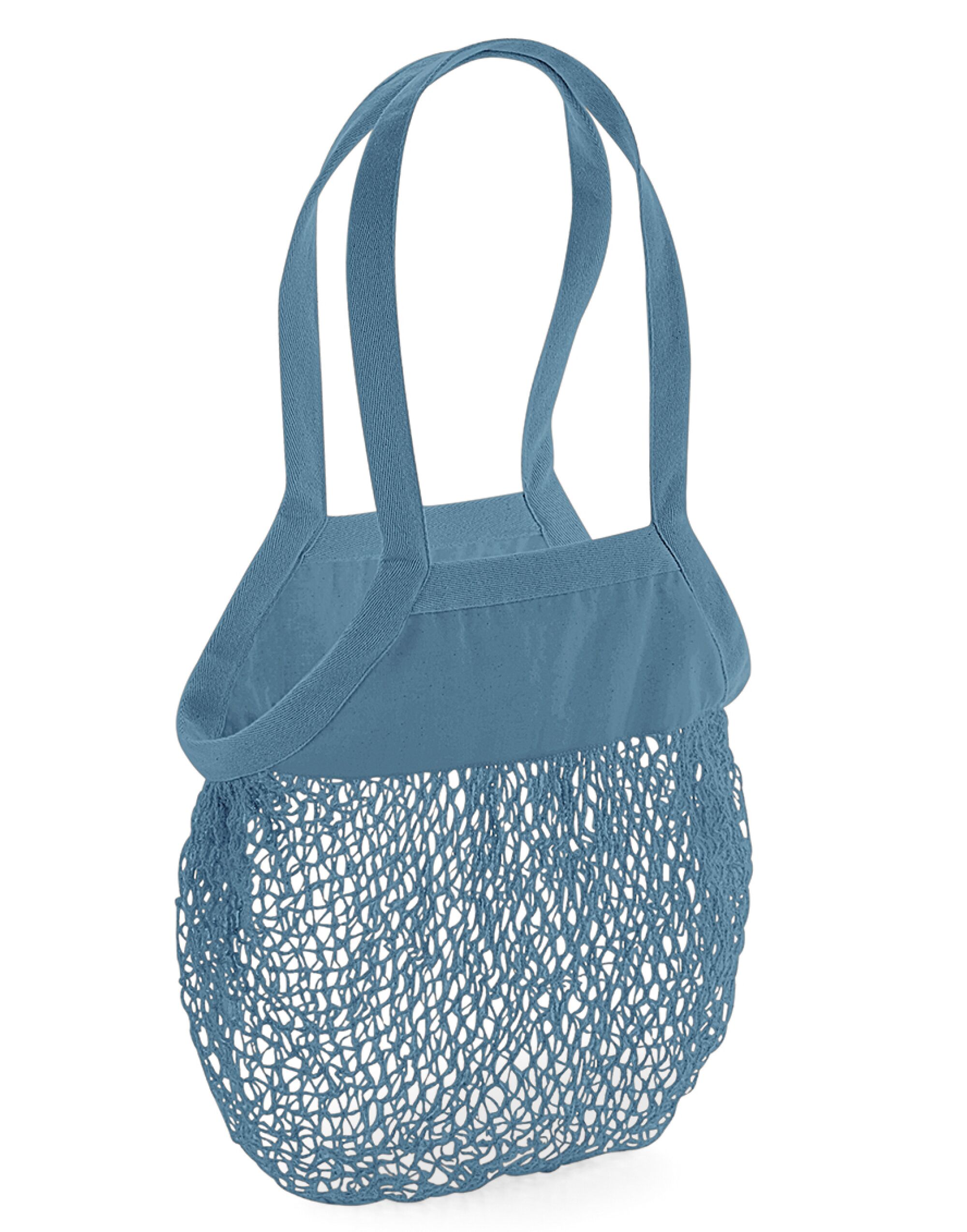 W150 Organic Cotton Mesh Grocery Bag Airforce Blue