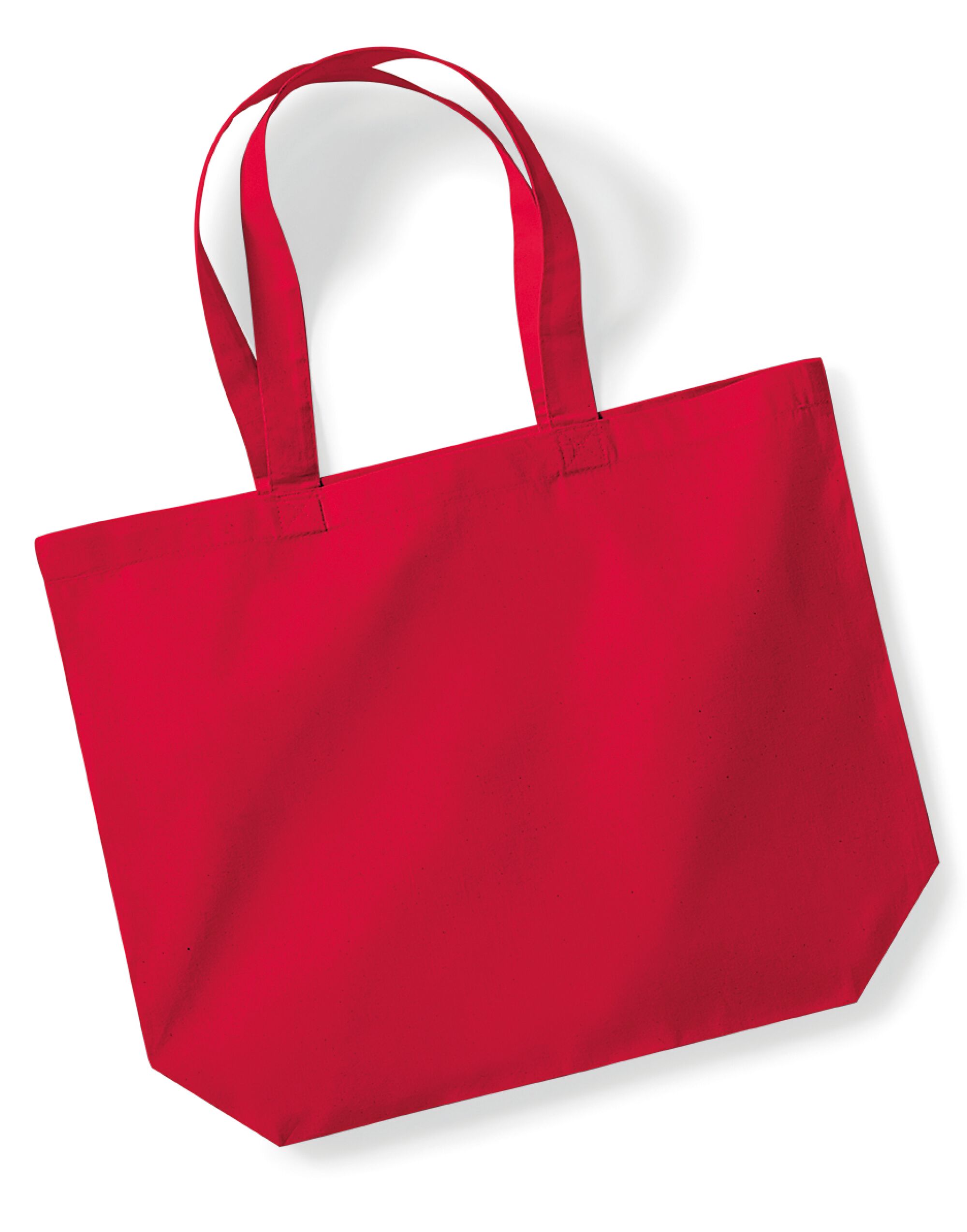 W265 Organic Premium Cotton Maxi Tote Classic Red
