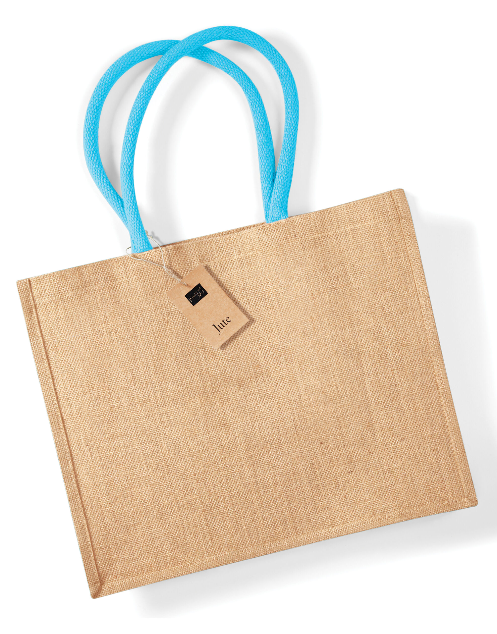 W407 Jute Classic Shopper Natural/Surf Blue