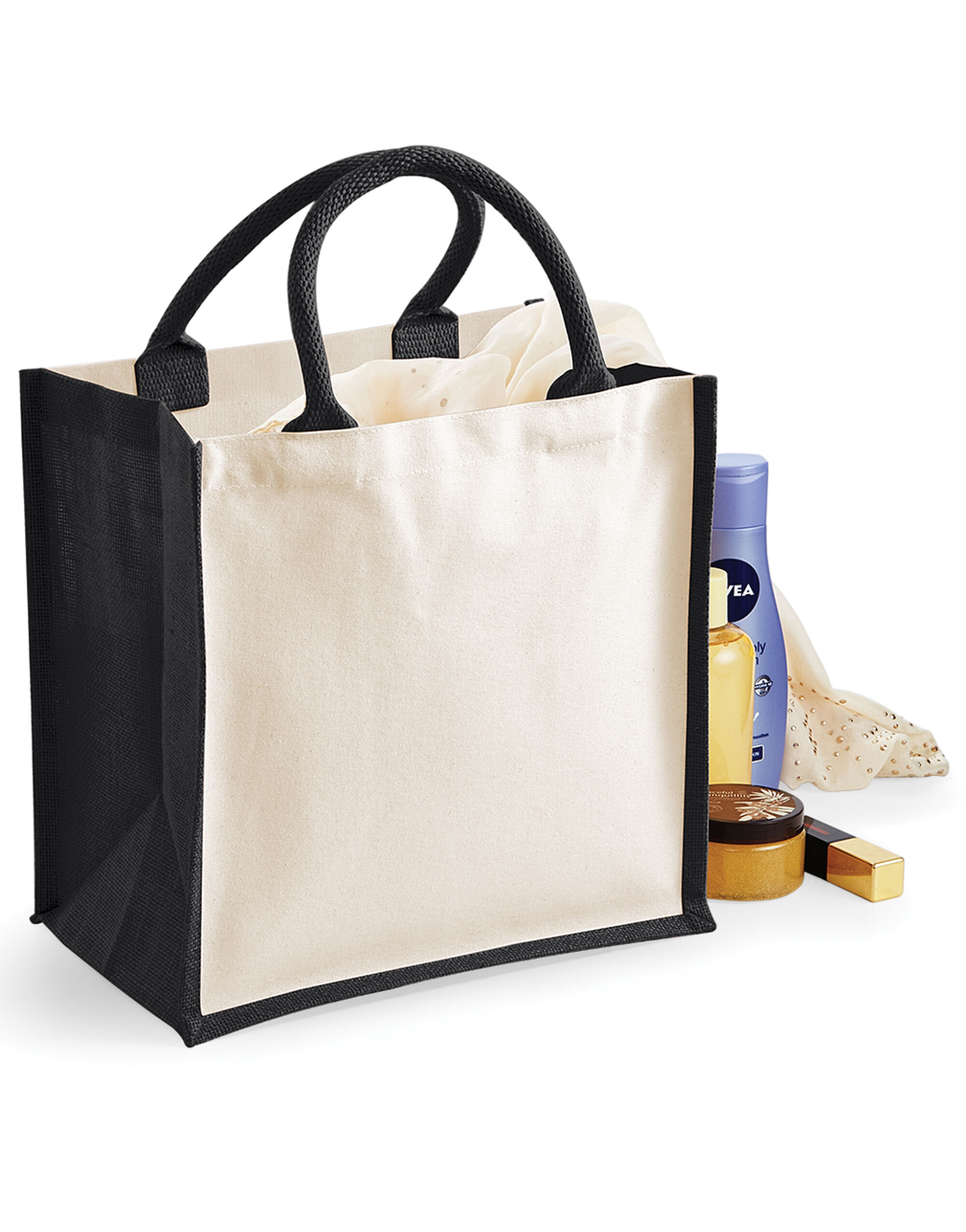 W421 Printers' Midi Jute bag Black