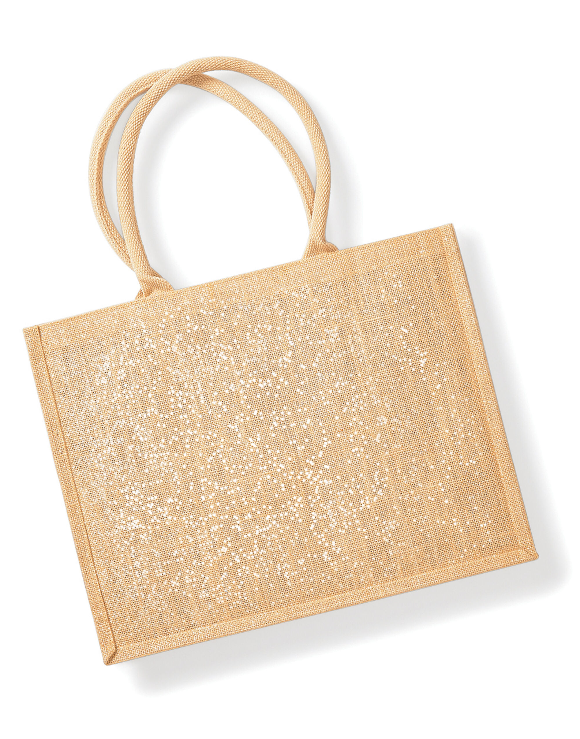 W437 Shimmer Jute Shopper Natural Gold