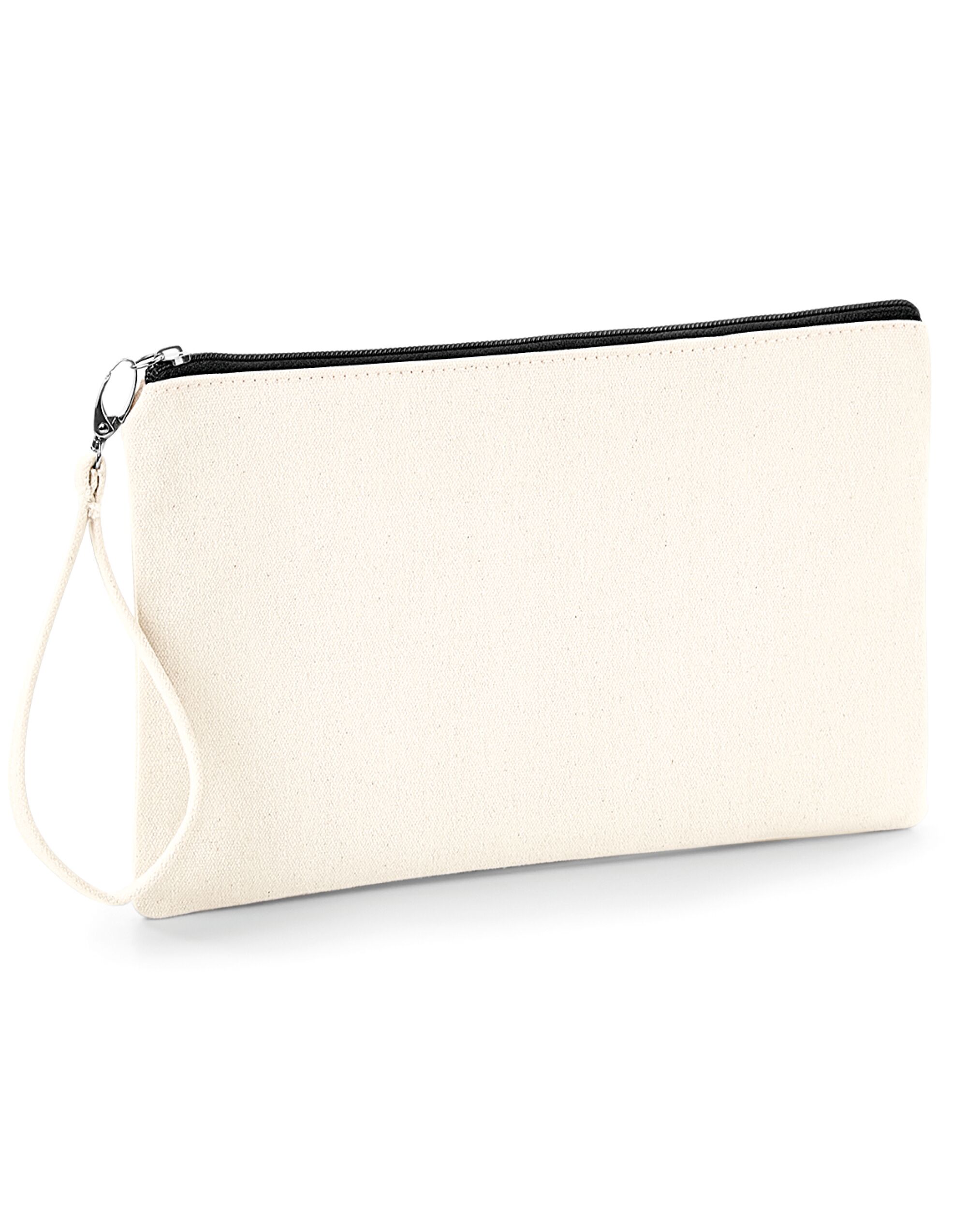 W520 Canvas Wristlet Pouch Natural/Black