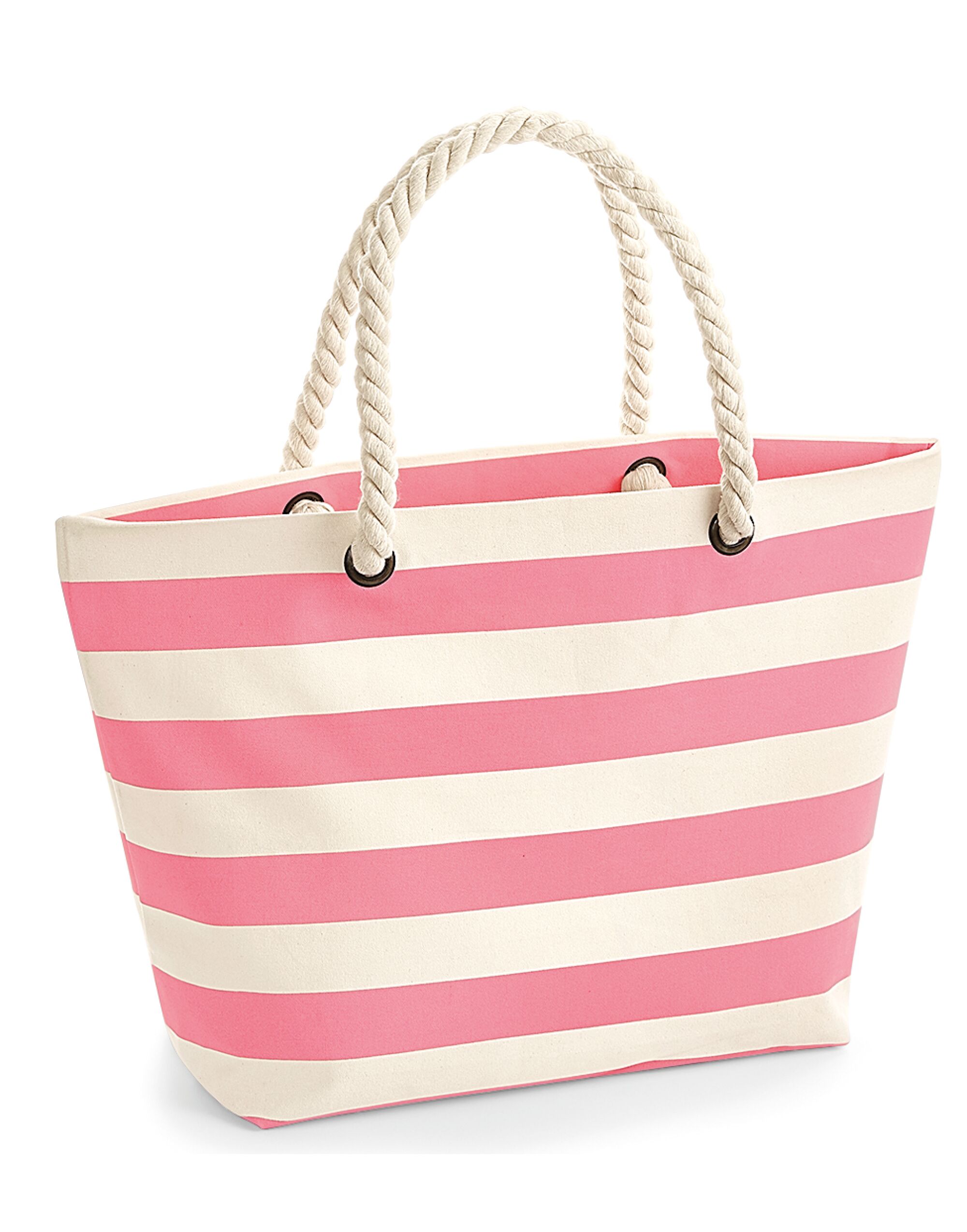 W680 Nautical Beach Bag Natural/ Pink