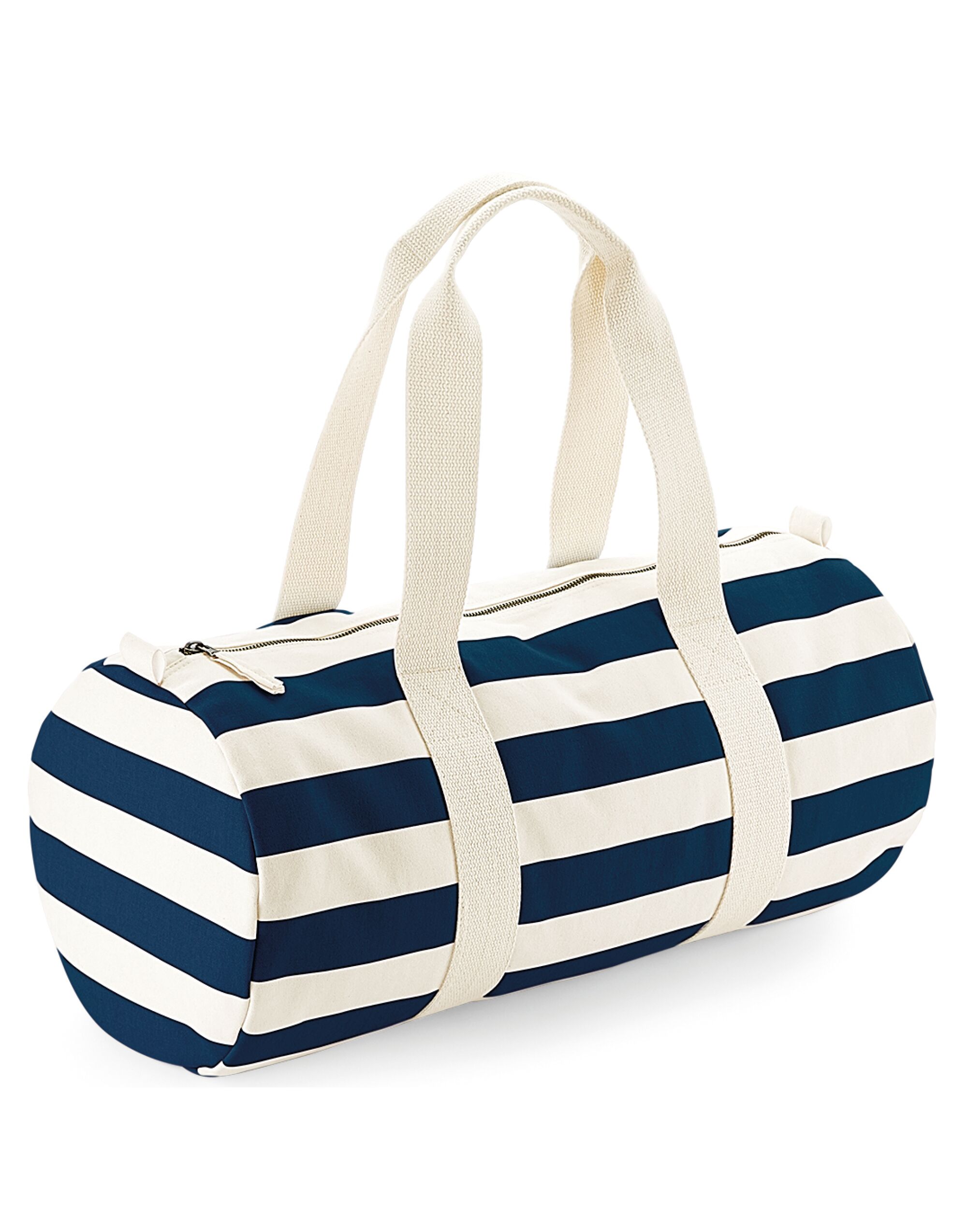 W688 Nautical Barrel Bag Natural/Navy