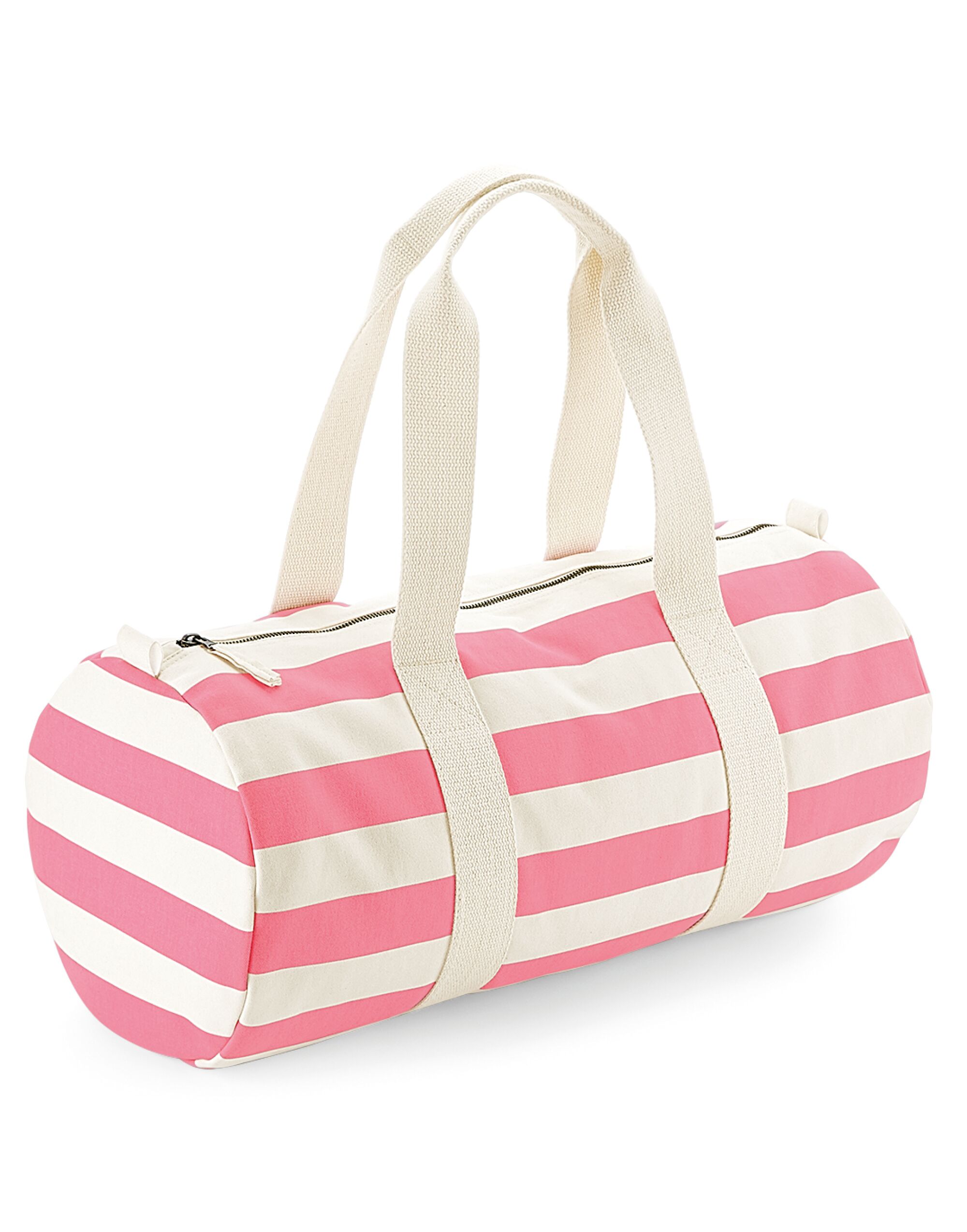 W688 Nautical Barrel Bag Natural/ Pink