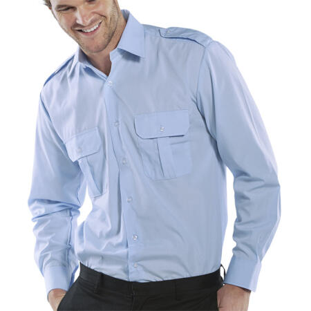 Beeswift Pilot Shirt Long Sleeve Sky Blue