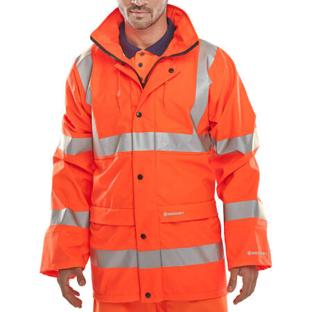 Beeswift Hi-Vis Pu Jacket Orange