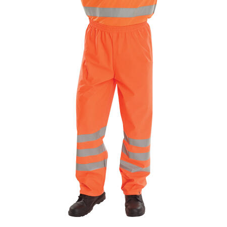 Beeswift Hi-Vis Pu Overtrousers Orange