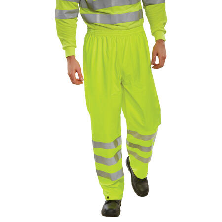 Beeswift Hi-Vis Pu Overtrousers Saturn Yellow