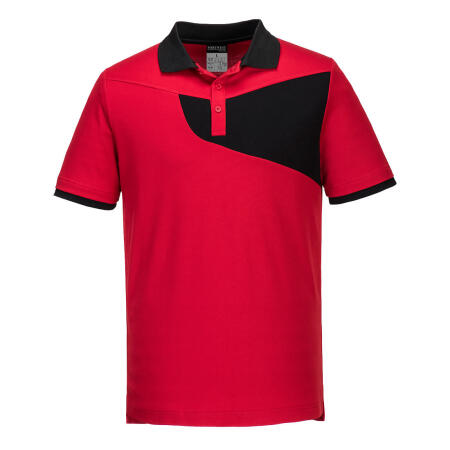 Portwest PW210 Two Tone Polo Shirt S/S Red/Black